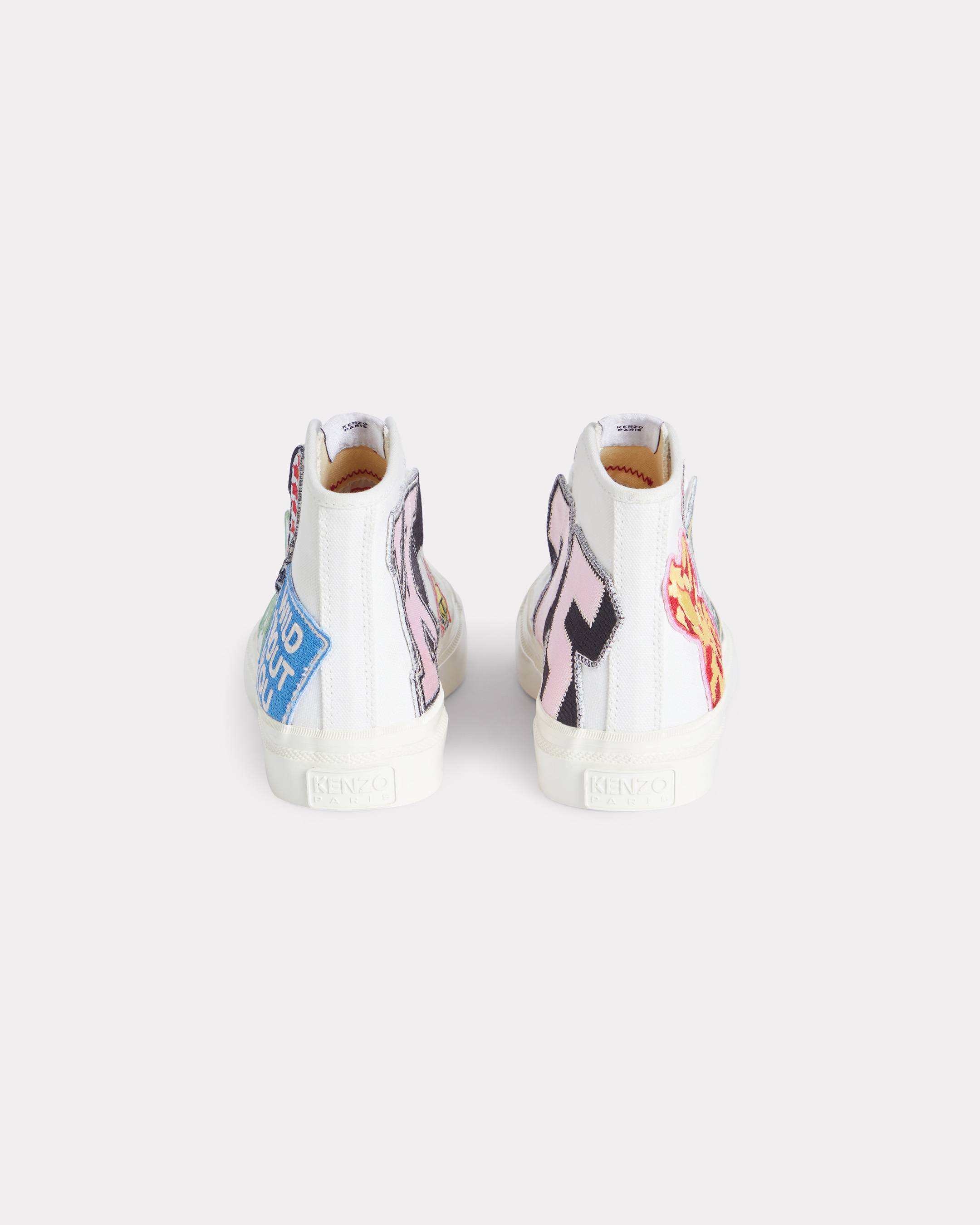 'KENZO Hoshi' high top sneakers in cotton canvas