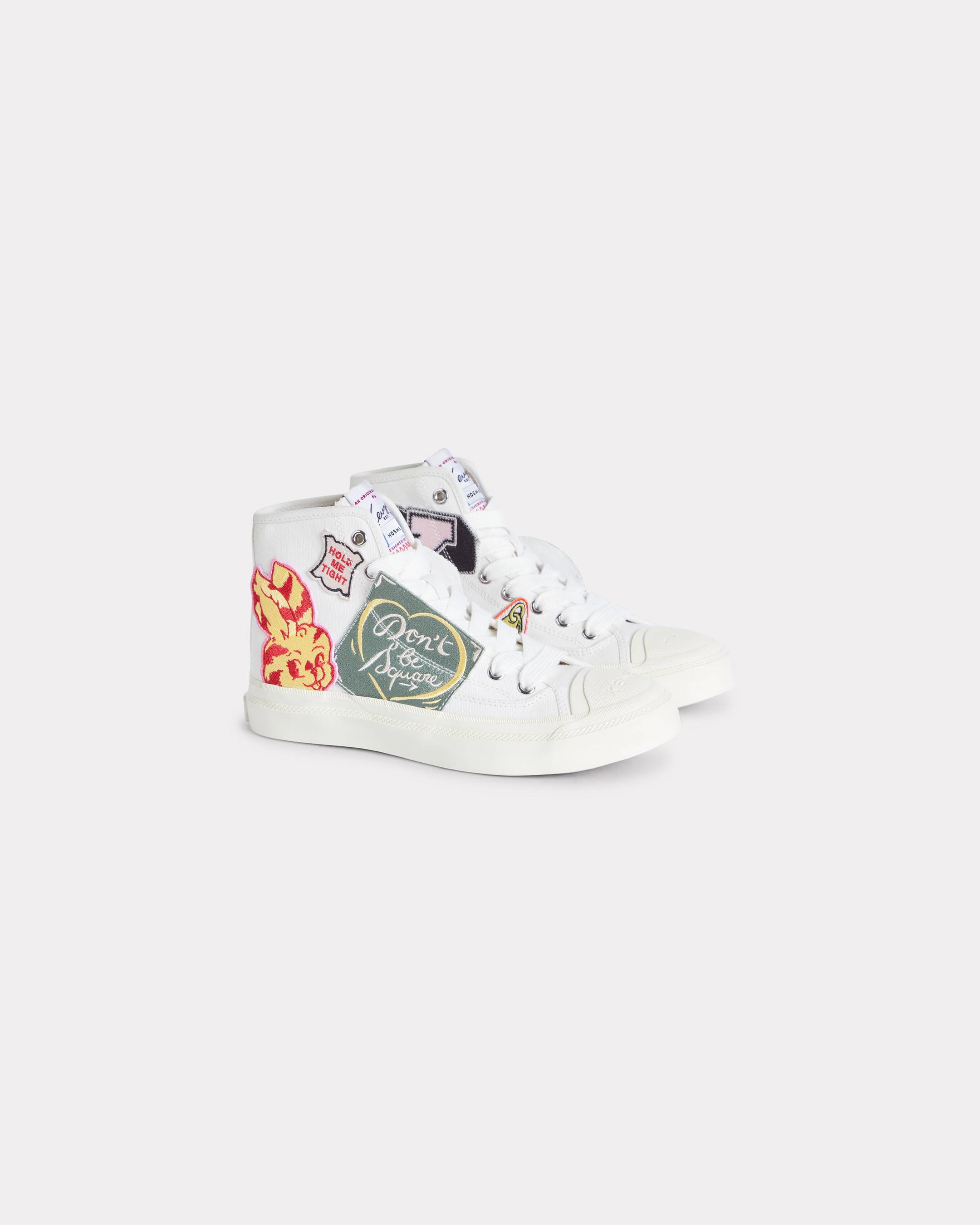 'KENZO Hoshi' high top sneakers in cotton canvas
