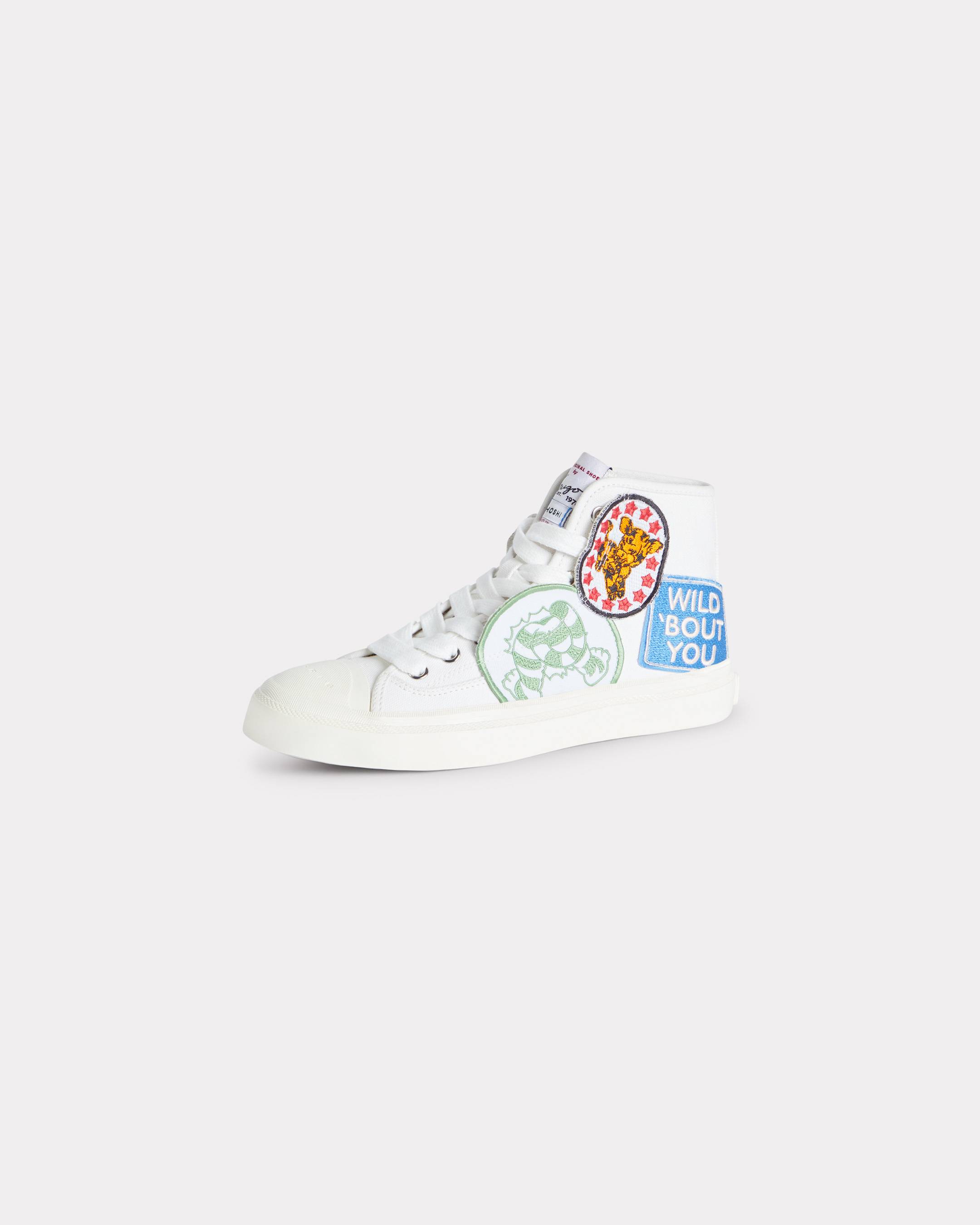 'KENZO Hoshi' high top sneakers in cotton canvas