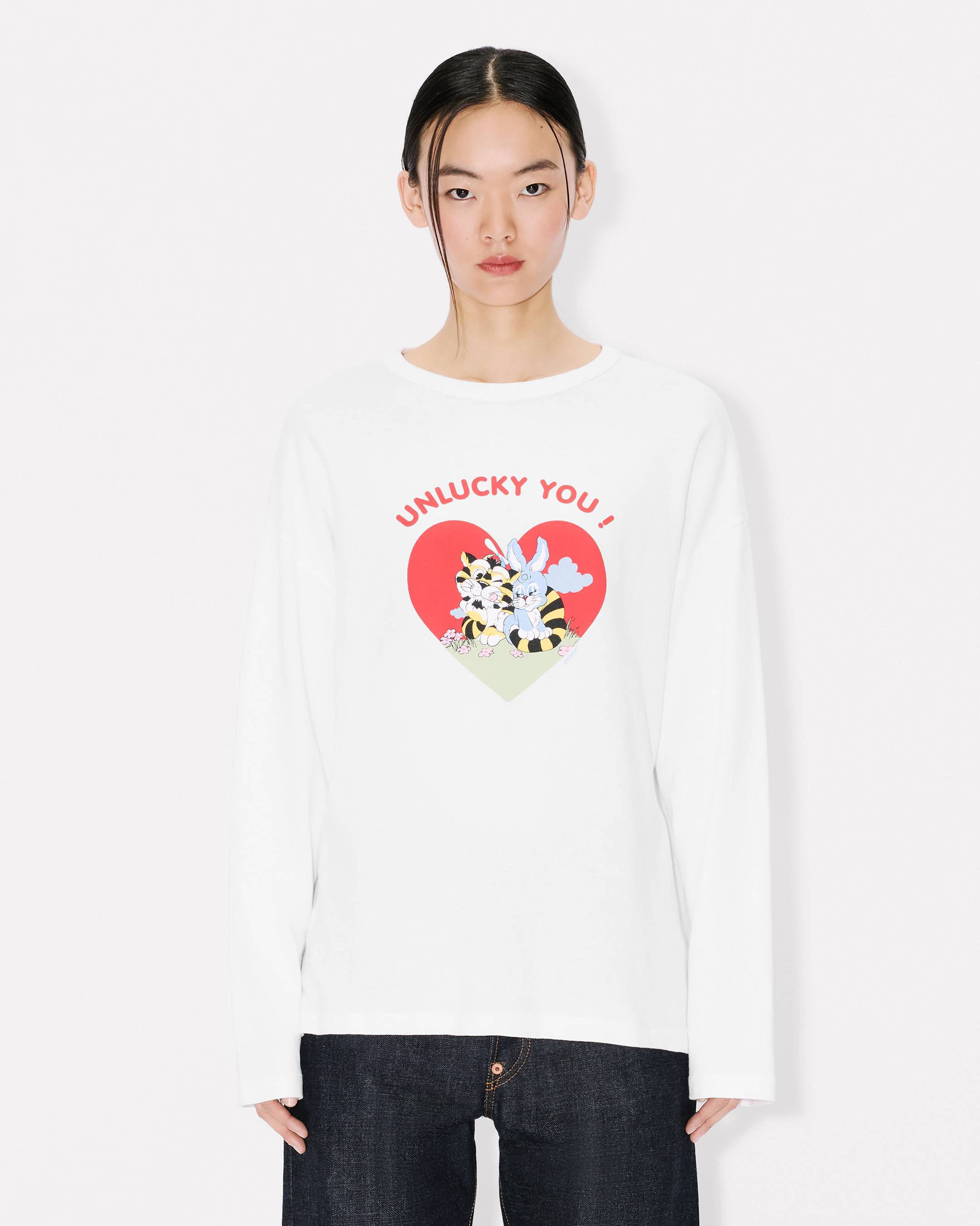 T-shirt a maniche lunghe 'KENZO Cartoon' in cotone