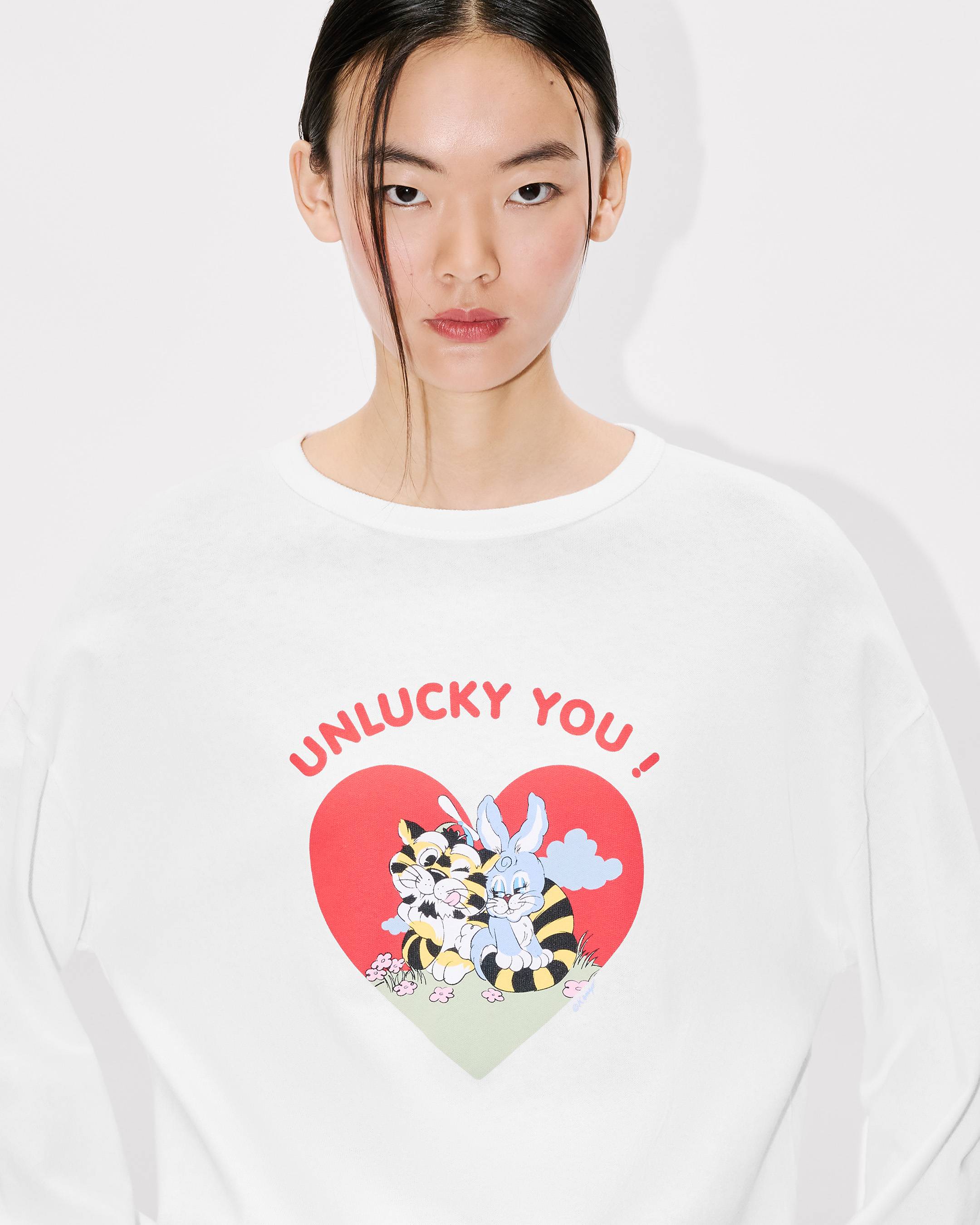 T-shirt a maniche lunghe 'KENZO Cartoon' in cotone
