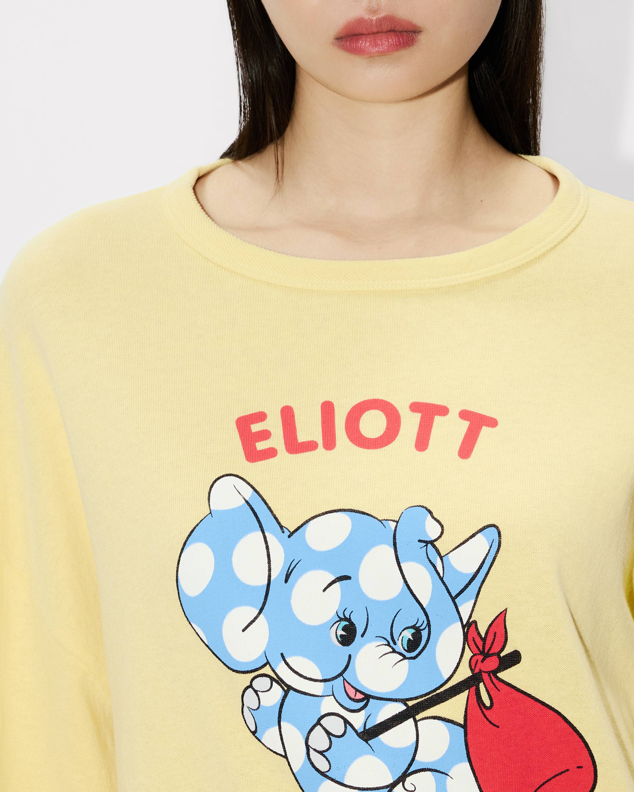 Lang&auml;rmeliges &bdquo;KENZO Cartoon&ldquo;-T-Shirt aus Baumwolle