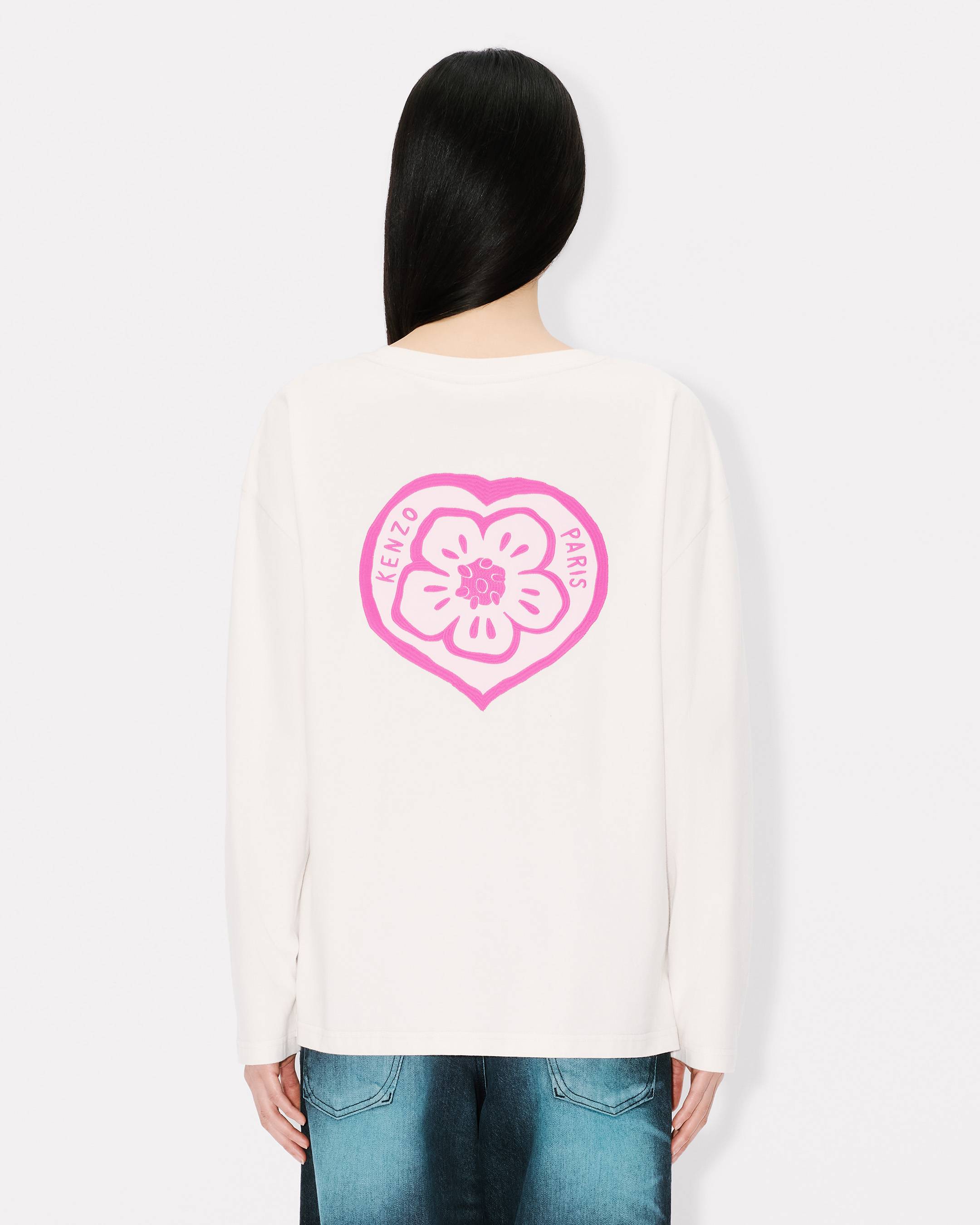 KENZO Boke Heart' long sleeve T-shirt in cotton | Women's | KENZO