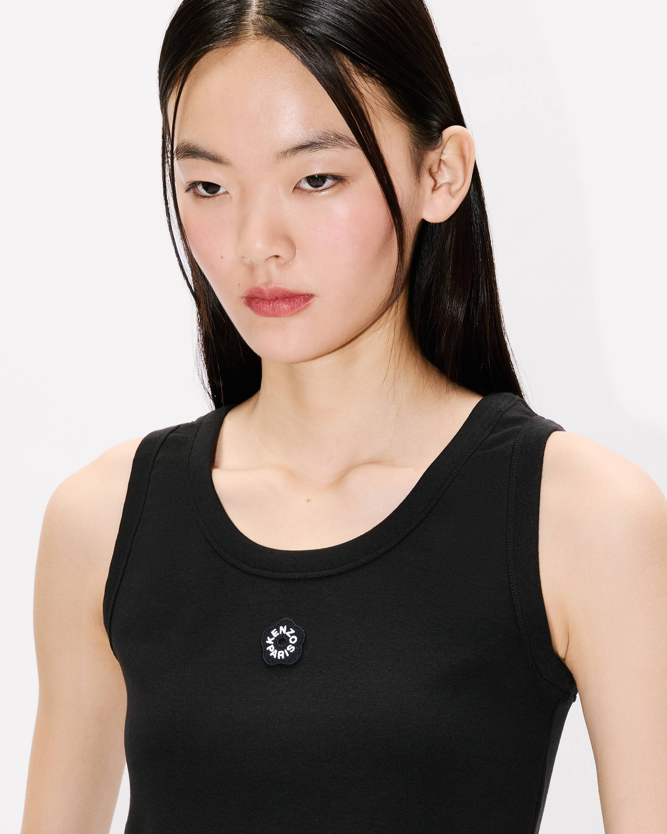 'Boke Flower 2.0' embroidered rib tank top