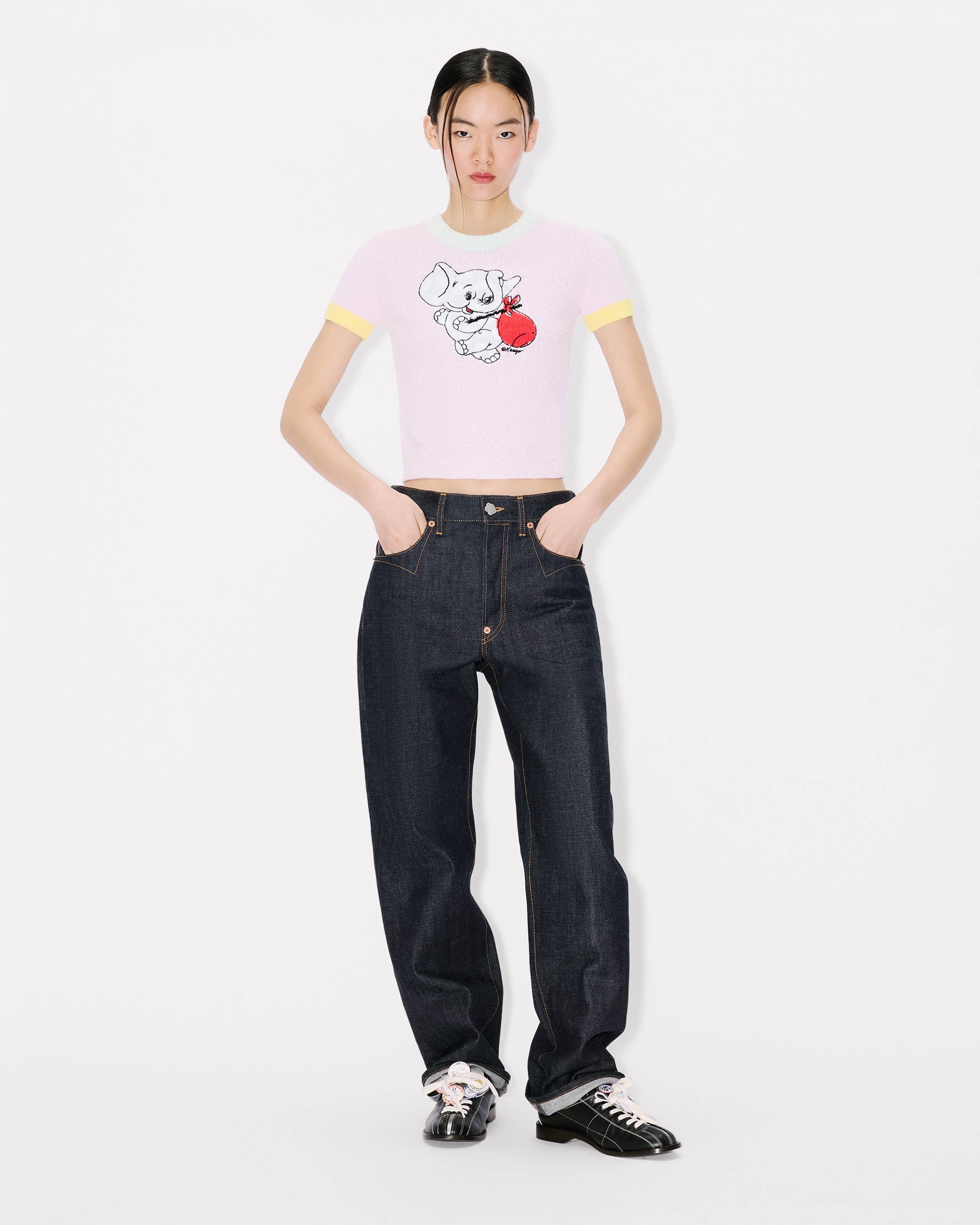 KENZO Cartoon' クロップド トップス イン スポンジー コットン | KENZO