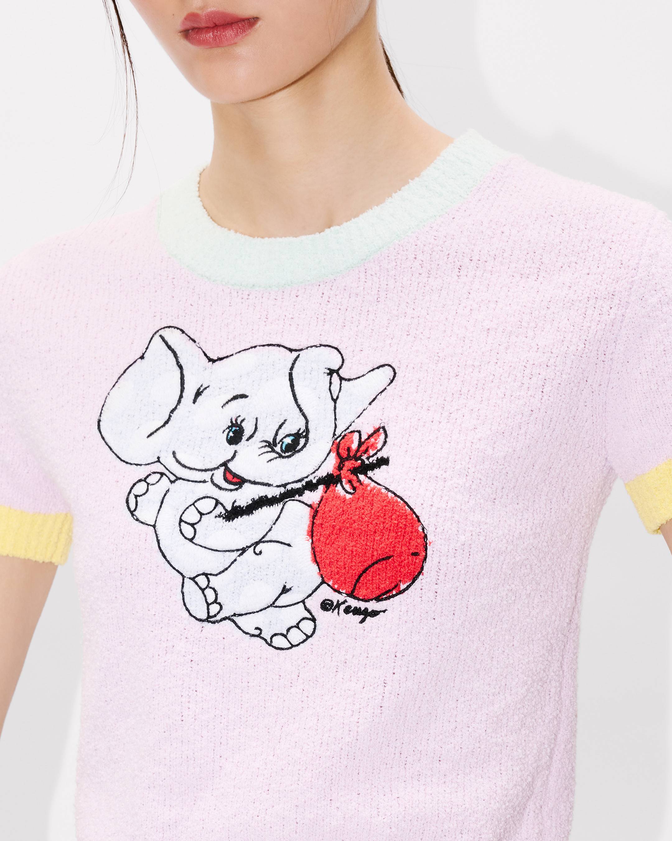 'KENZO Cartoon' クロップド トップス イン スポンジー コットン