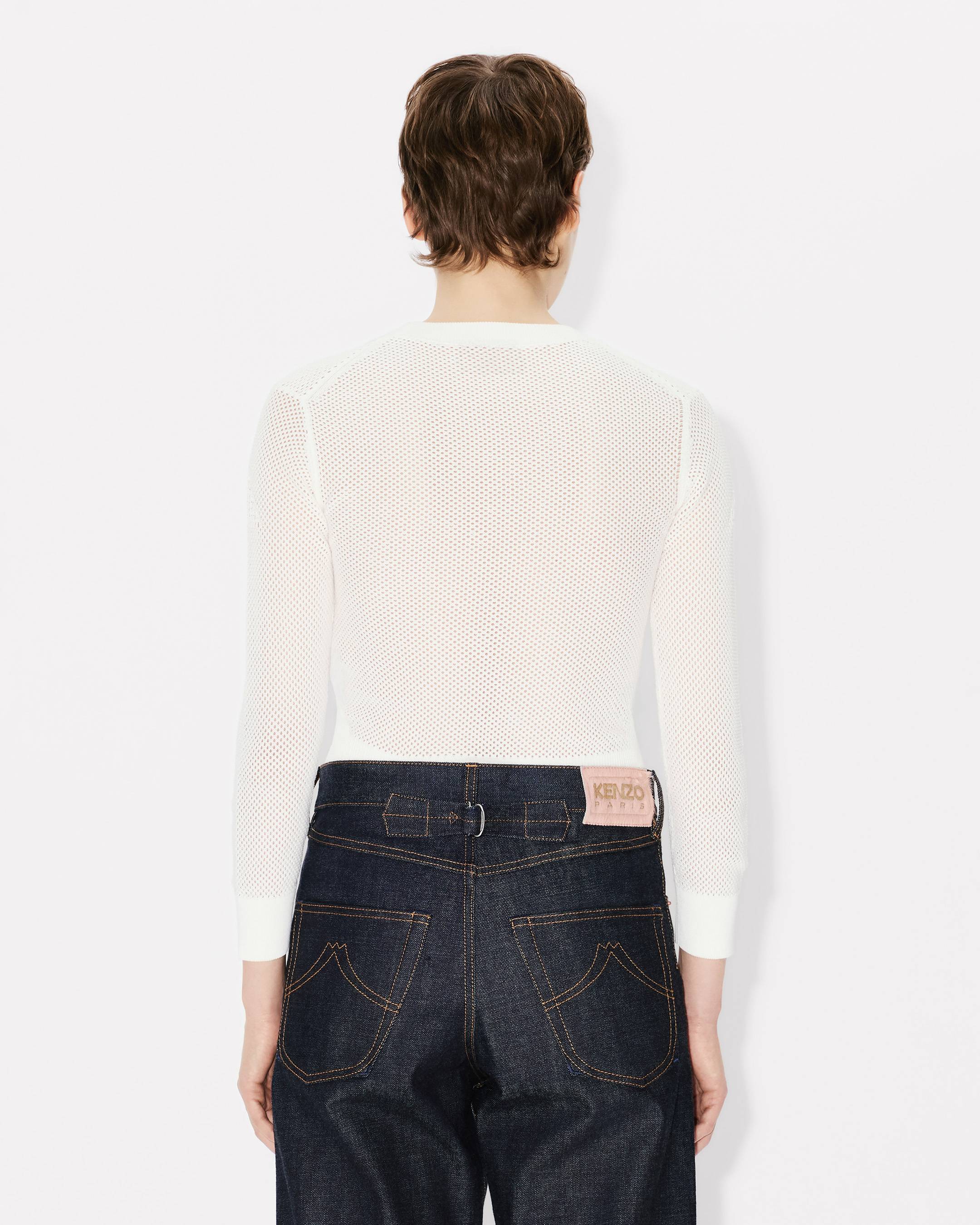 Top cropped &agrave; manches longues 'KENZO Cartoon' en coton