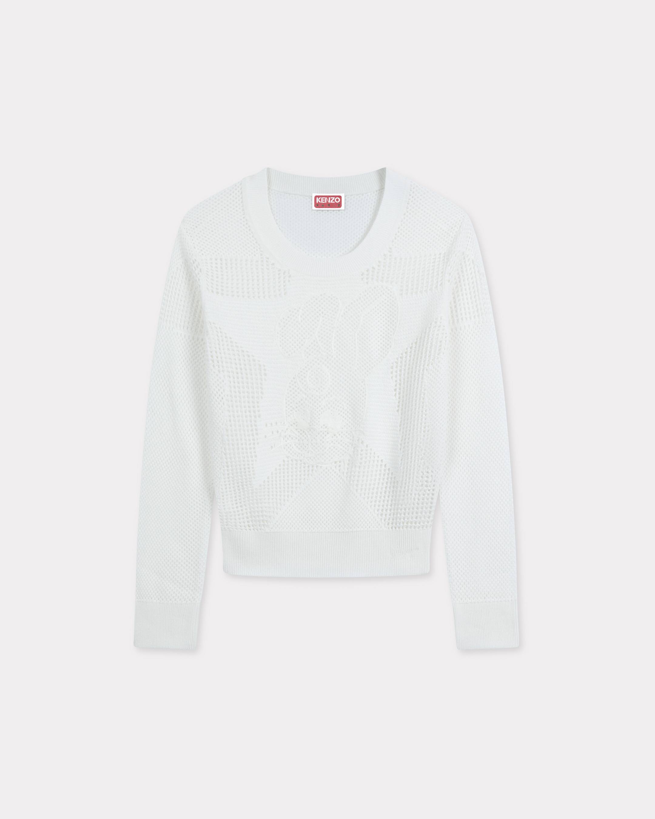 Top cropped &agrave; manches longues 'KENZO Cartoon' en coton