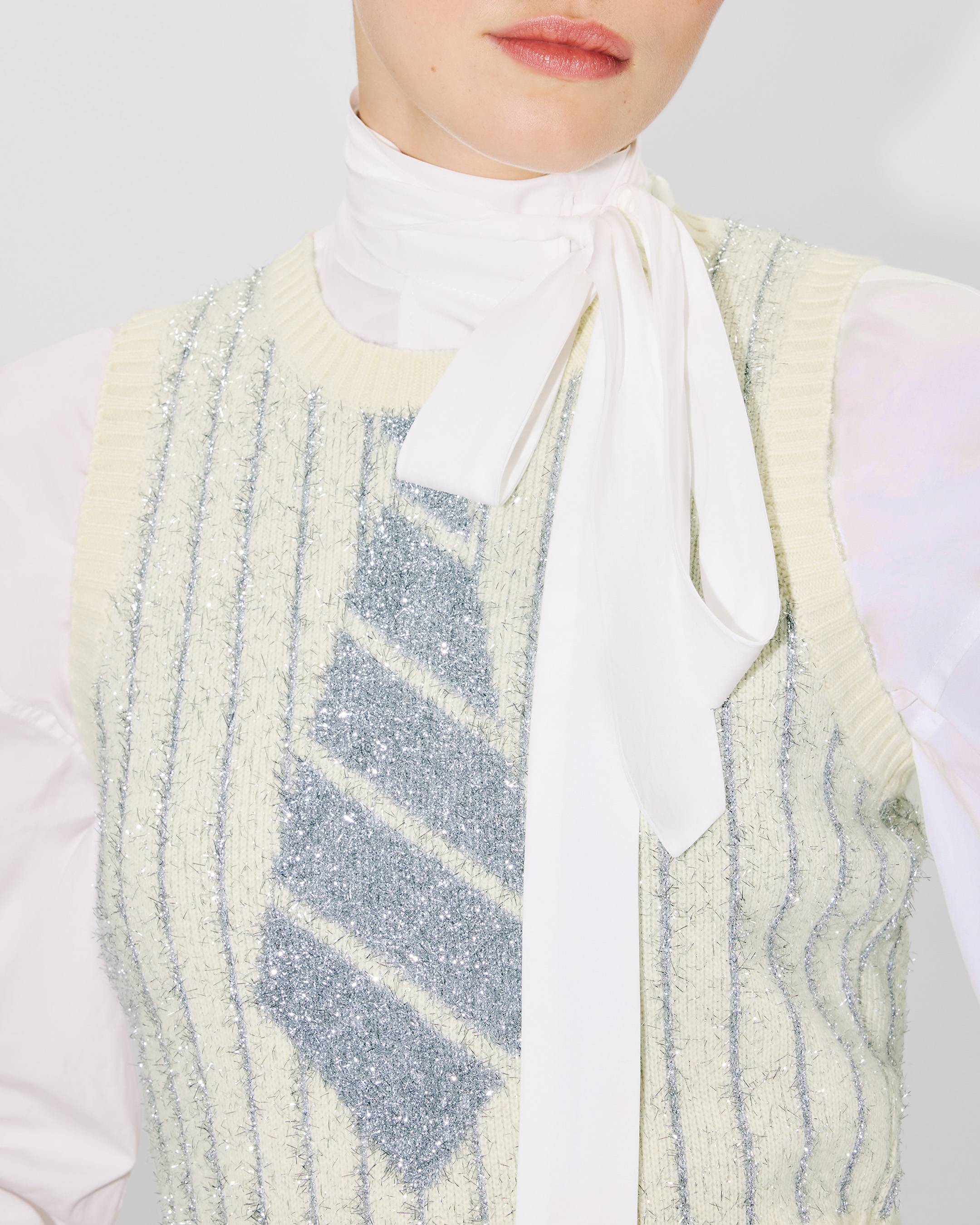 'KENZO Trompe l'&oelig;il' ベスト イン ウール コットン