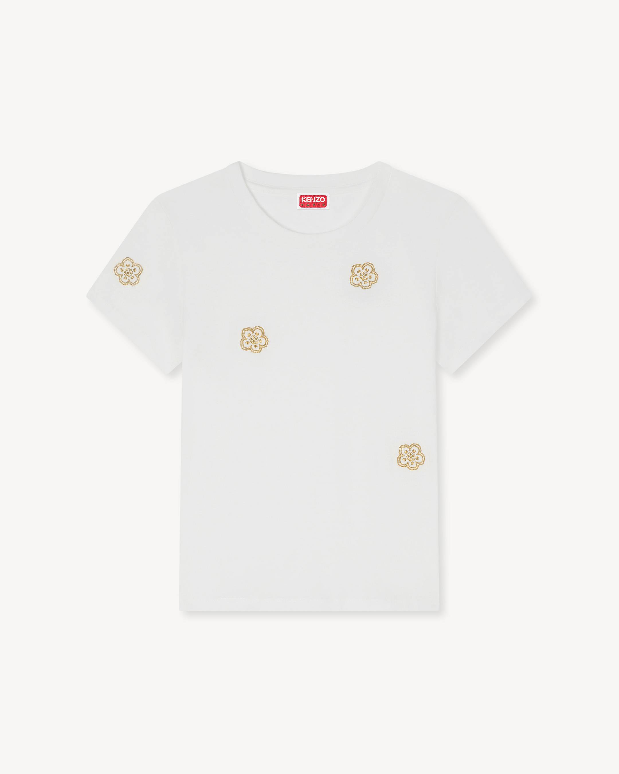 Multi 'Boke Flower' embroidered T-shirt in cotton | Women's | KENZO
