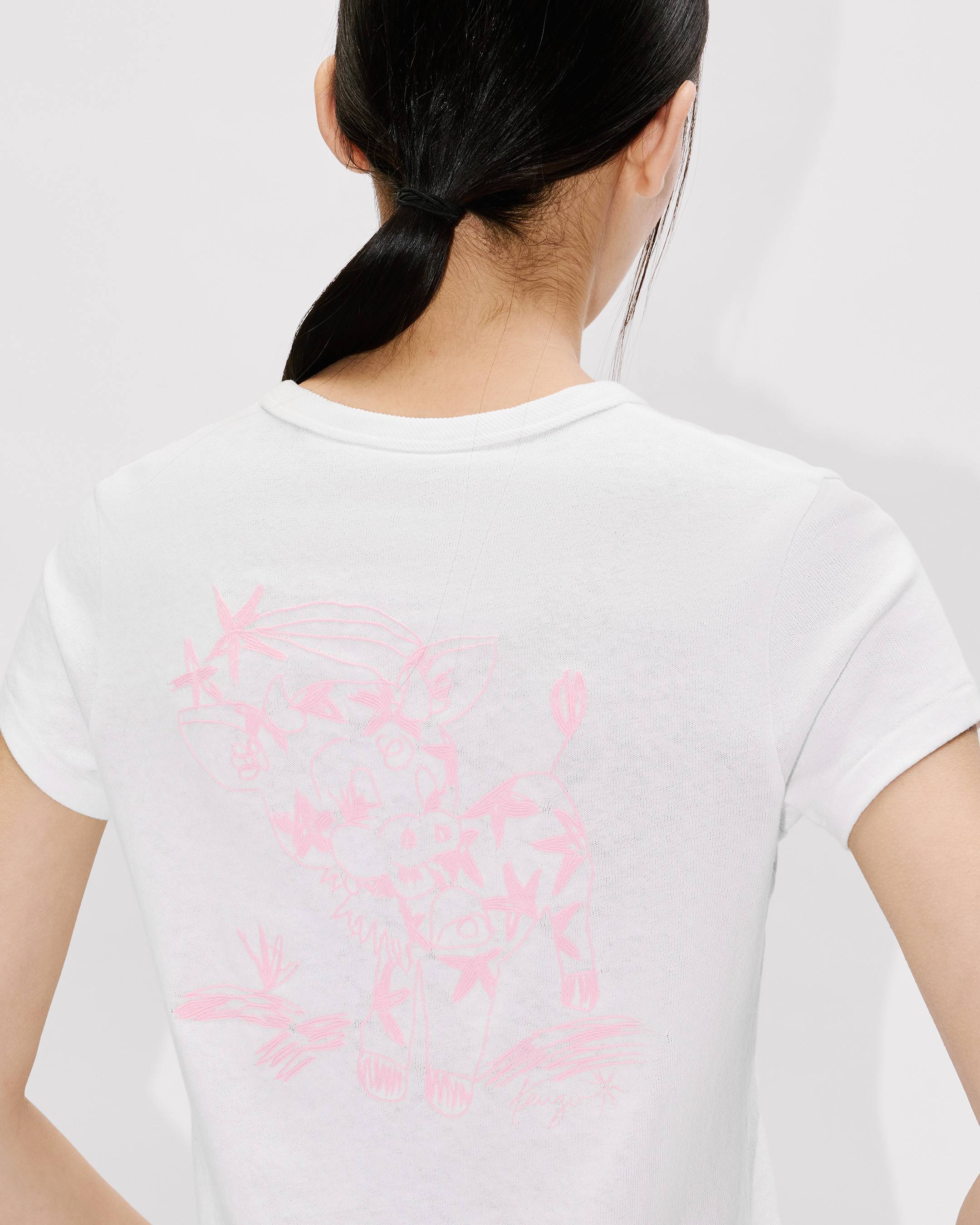 KENZO Cartoon' embroidered T-shirt in cotton | Women's | KENZO