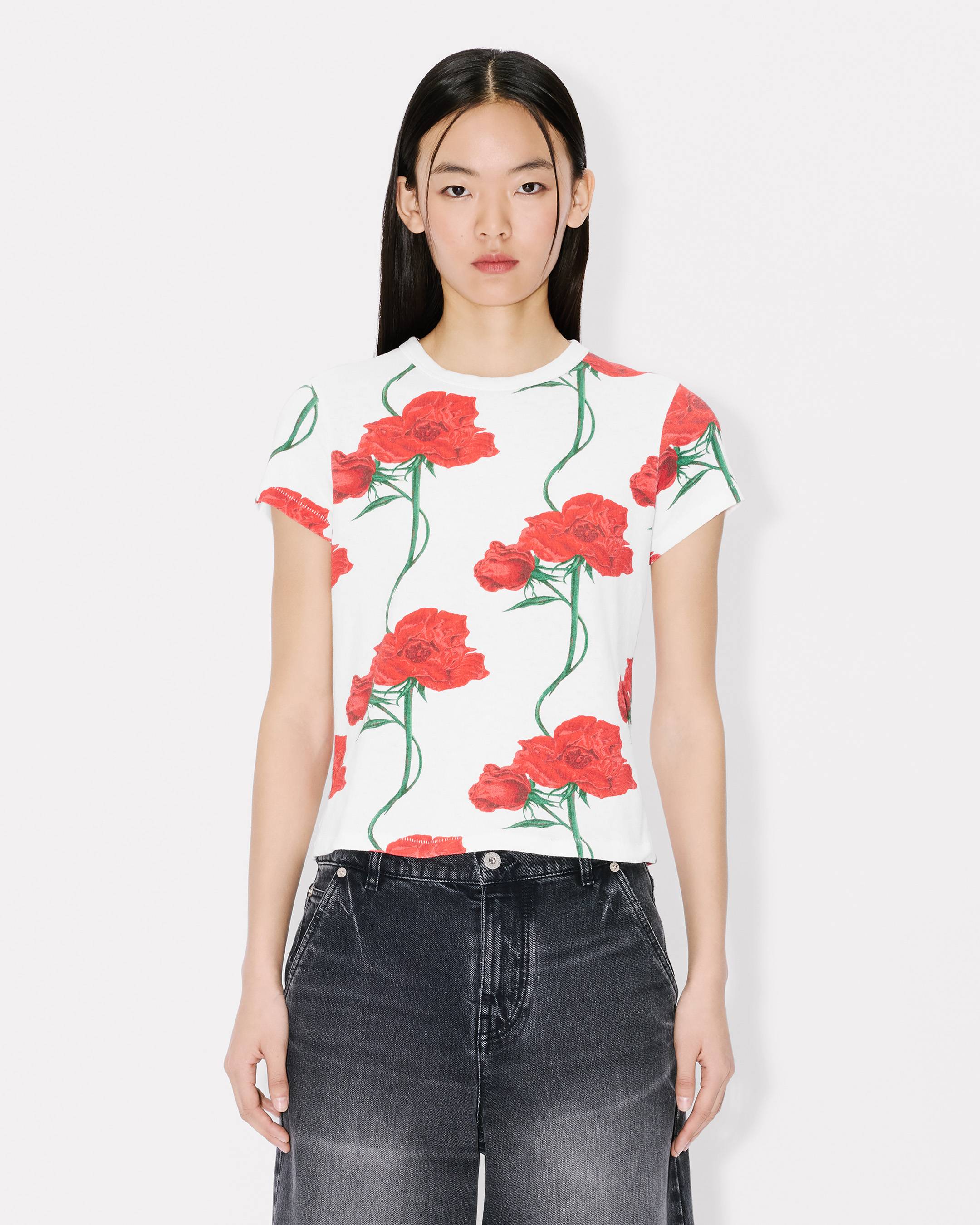 トップス rose KENZO Archive Rose' T-shirt in cotton | Women's | KENZO