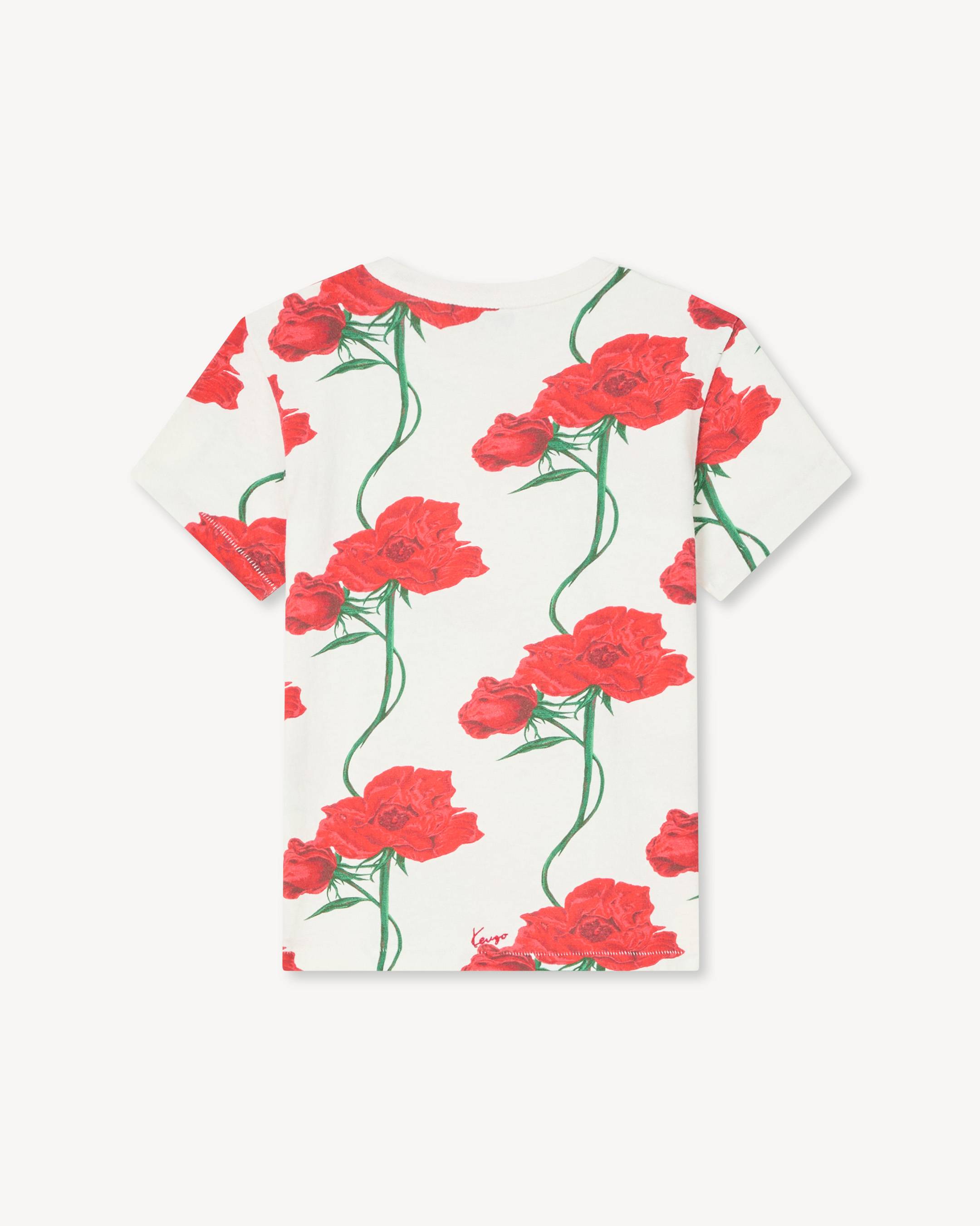 KENZO Archive Rose' T-shirt in cotton | Women's | KENZO