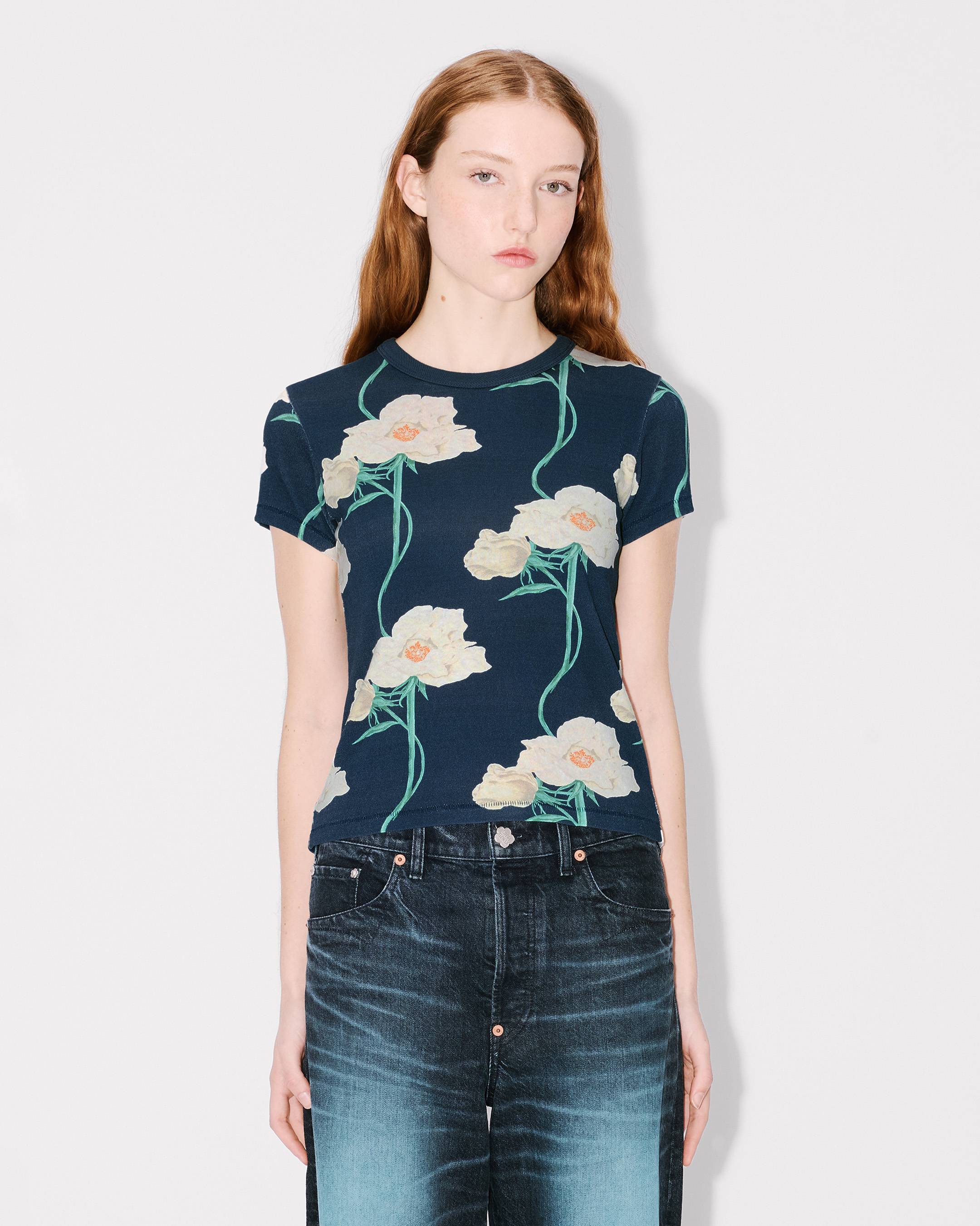 KENZO Archive Rose' T-shirt in cotton | Women's | KENZO
