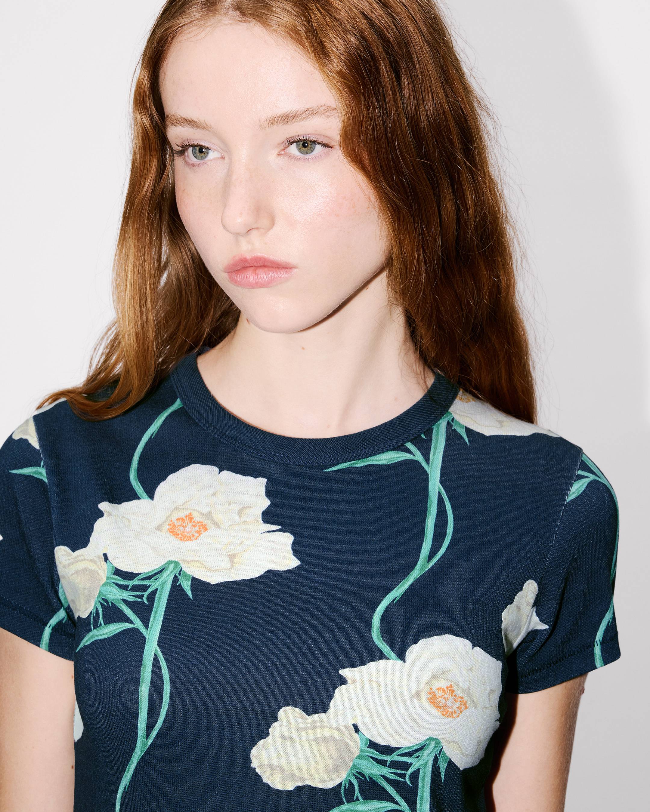 KENZO Archive Rose' T-shirt in cotton | Women's | KENZO