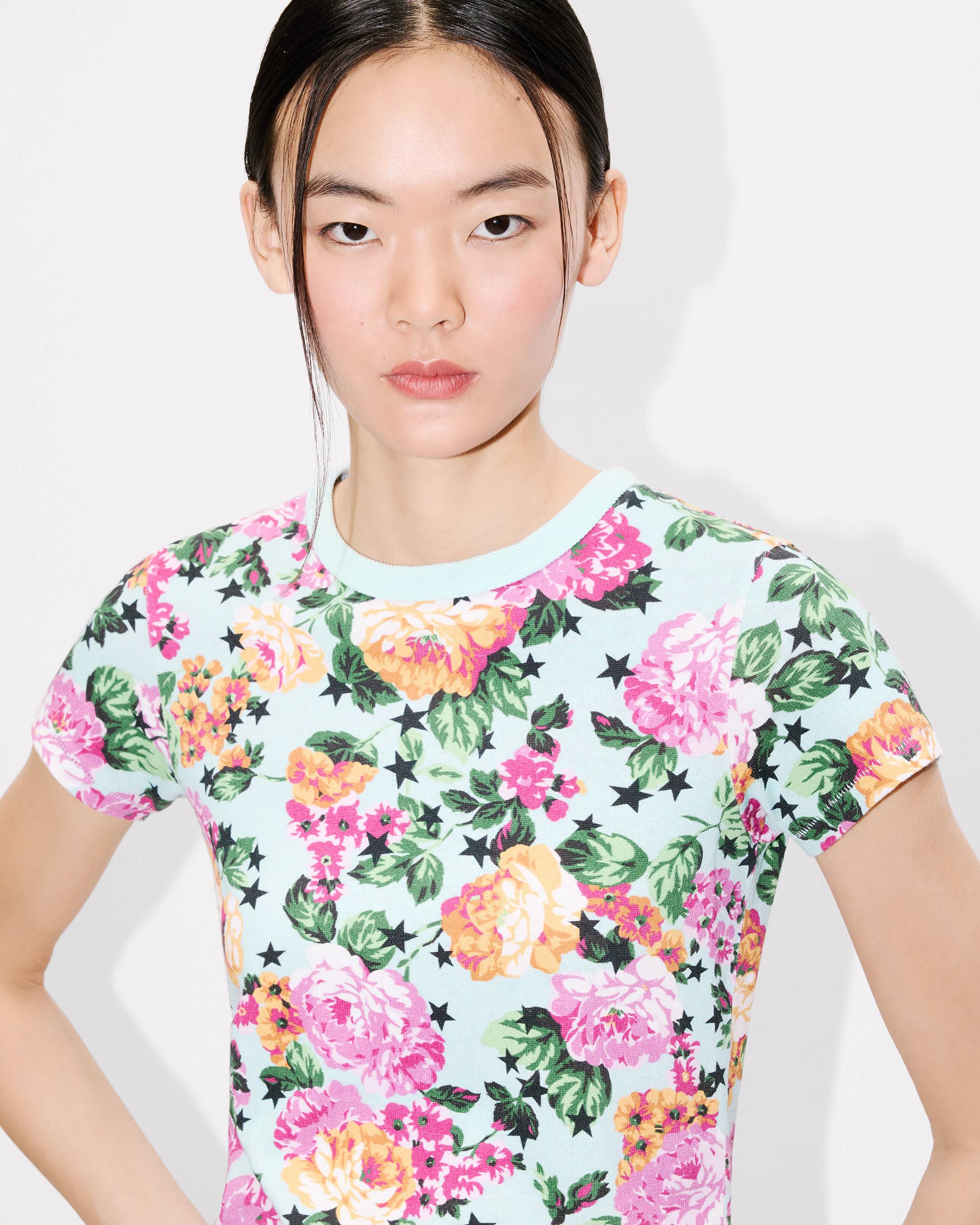 'KENZO Floral' Tシャツ イン コットン