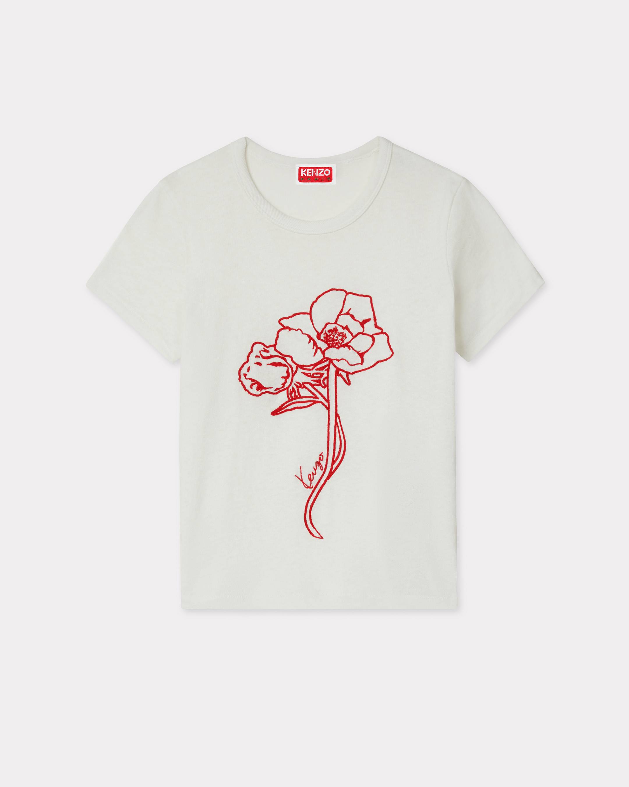 Konturiertes T-Shirt &bdquo;KENZO Archive Rose&ldquo; aus Baumwolle