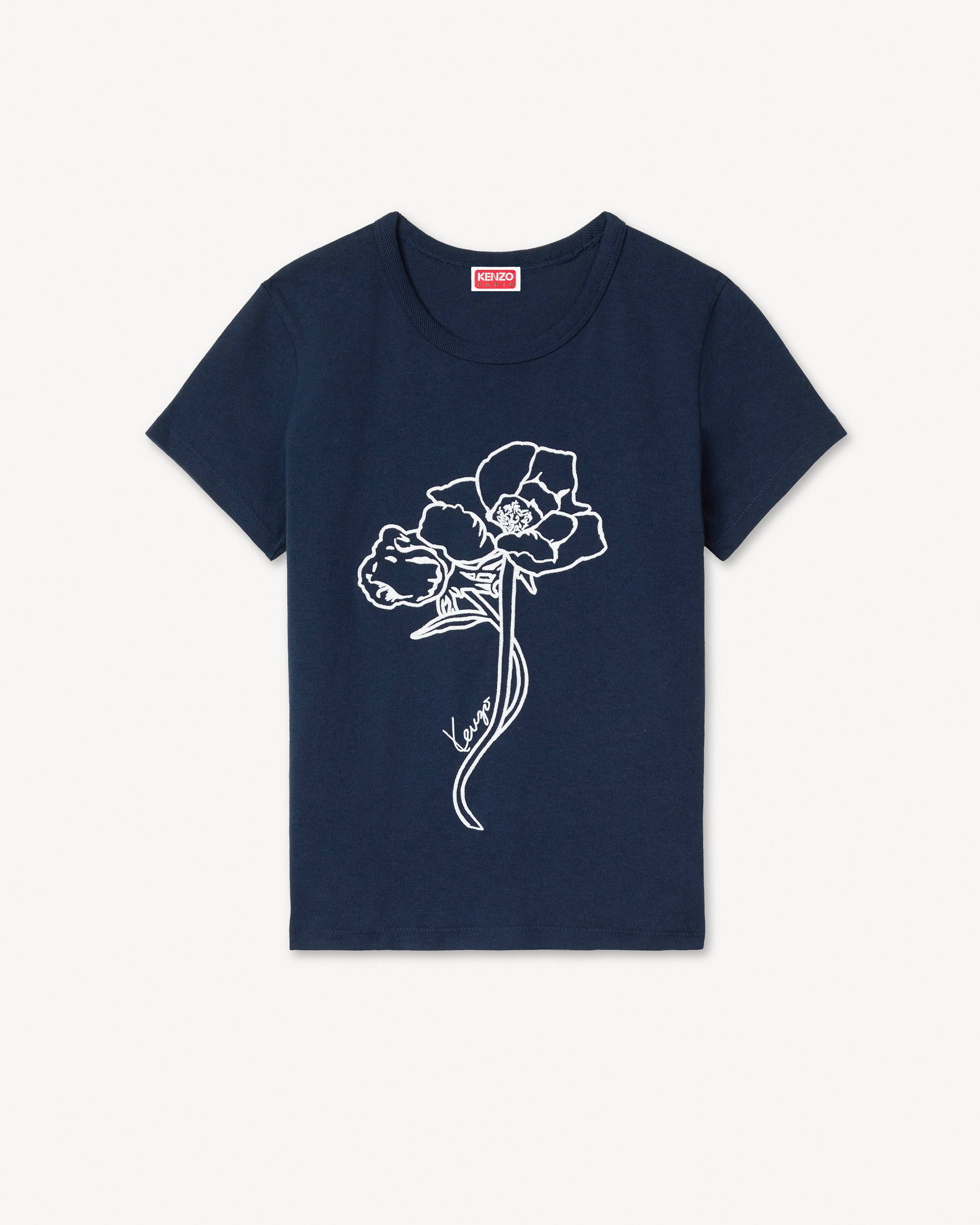 KENZO Archive Rose' outlined T-shirt in cotton | Women's | KENZO