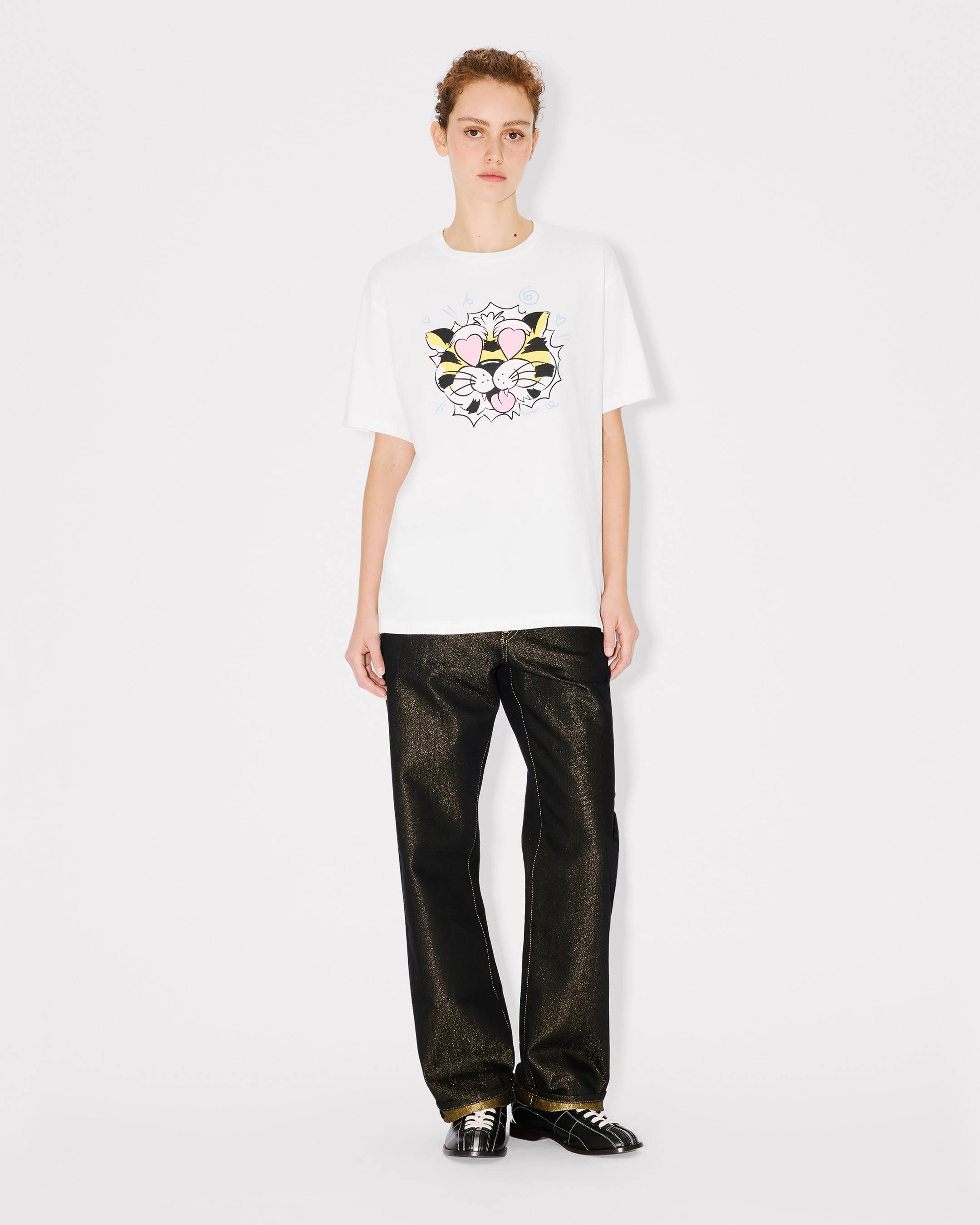 KENZO Wild Tiger' loose T-shirt in cotton | Women's | KENZO