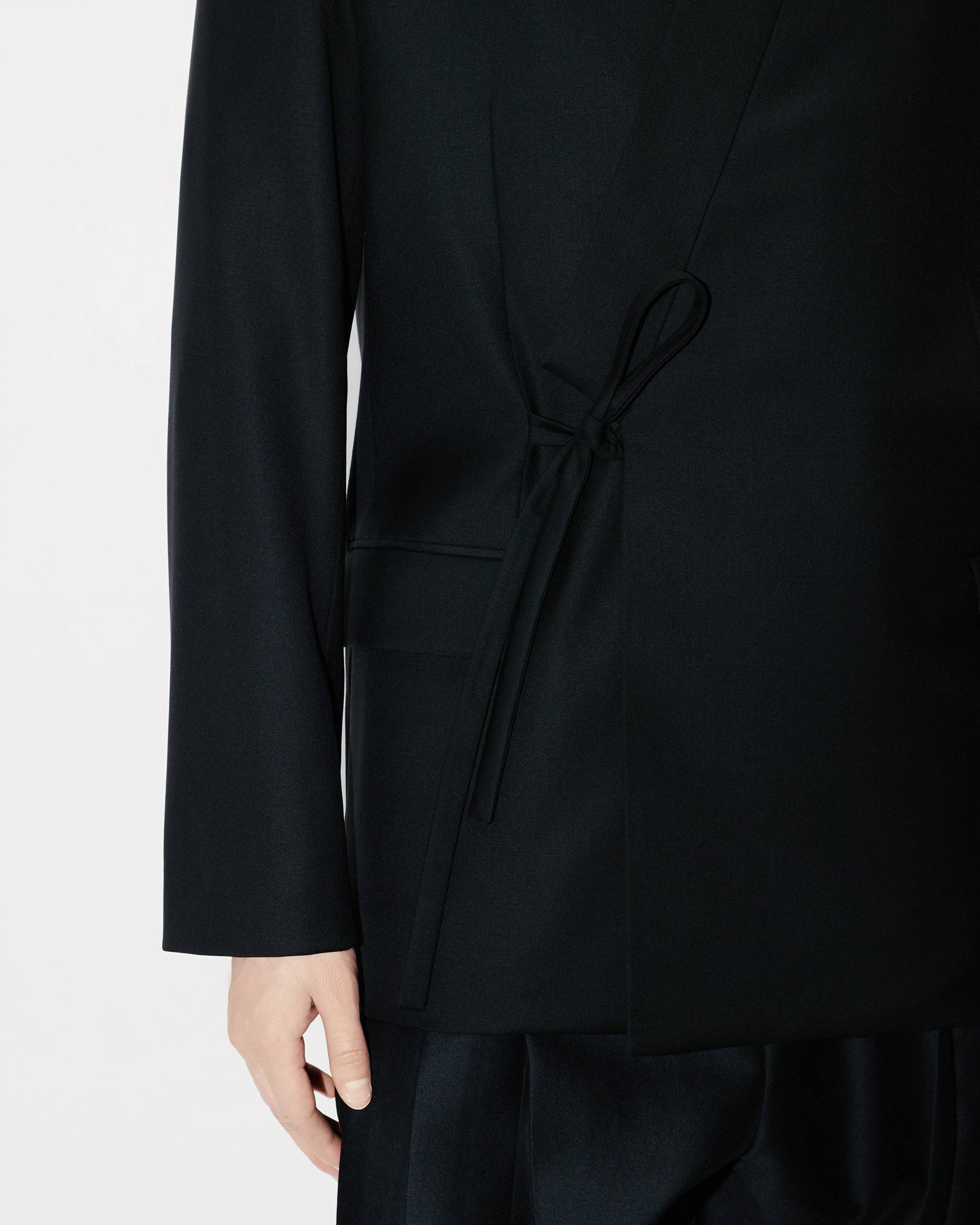 Kimono blazer in virgin wool and silk