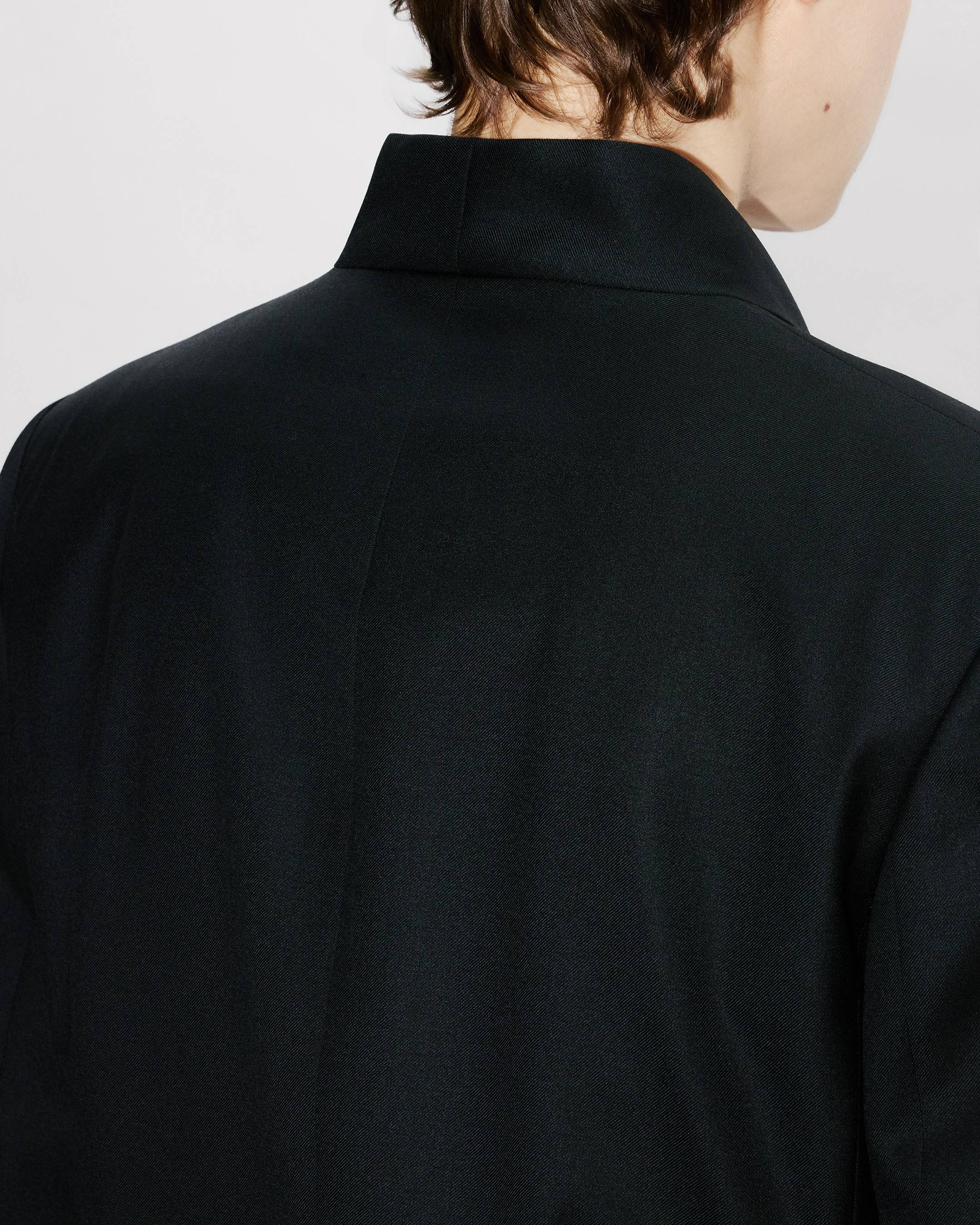 Kimono blazer in virgin wool and silk