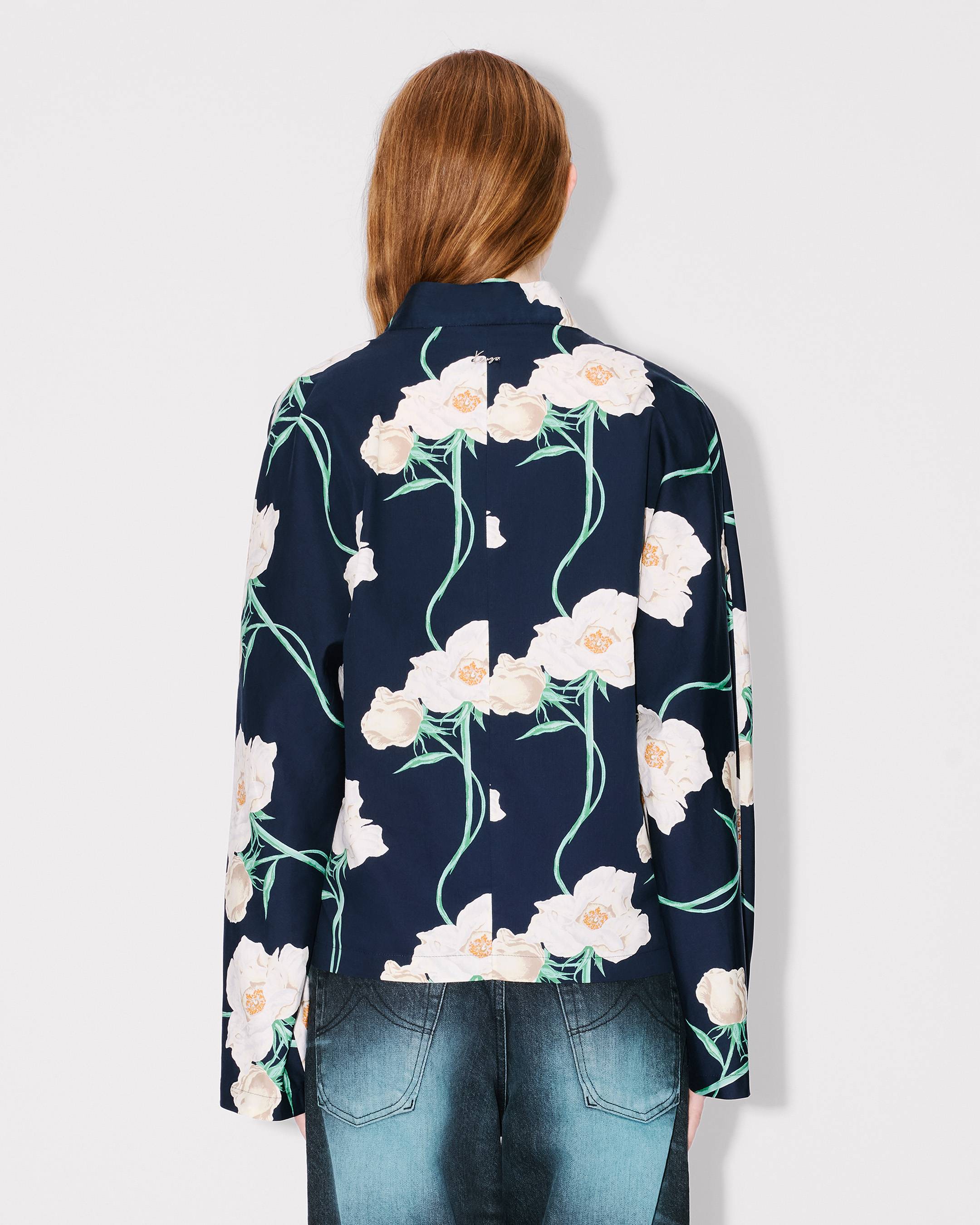 Leichte Kimono-Jacke &bdquo;KENZO Archive Rose&ldquo; aus Baumwolle