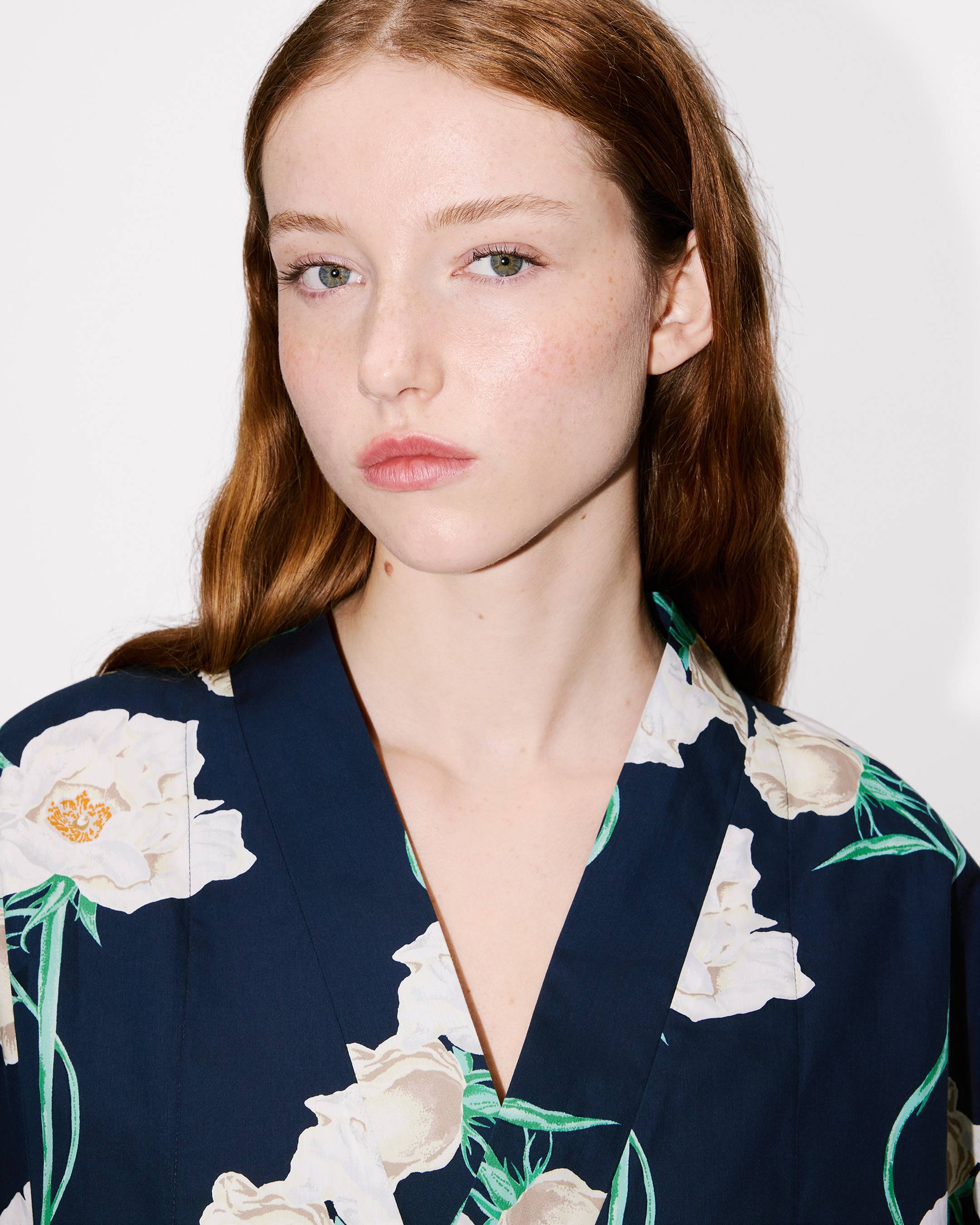 Leichte Kimono-Jacke &bdquo;KENZO Archive Rose&ldquo; aus Baumwolle