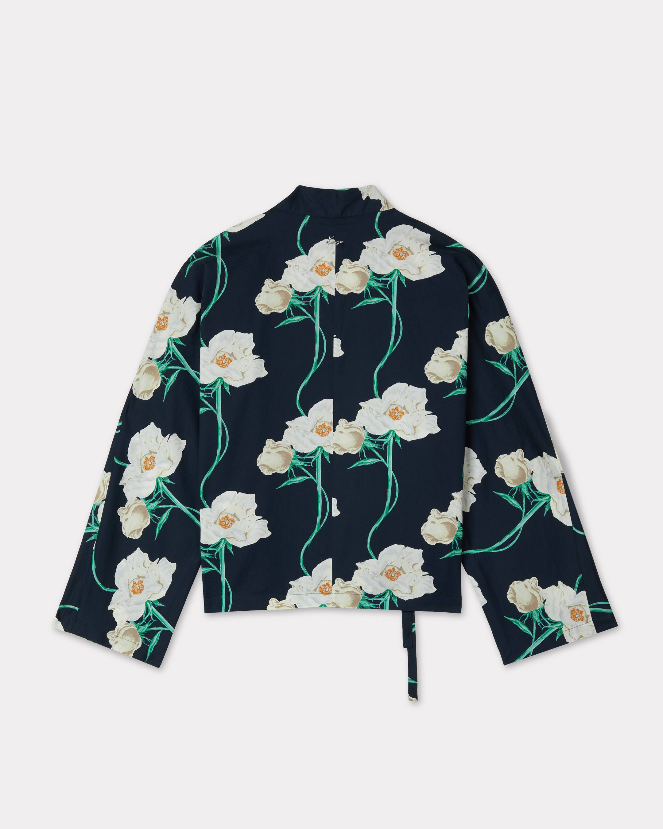 Leichte Kimono-Jacke &bdquo;KENZO Archive Rose&ldquo; aus Baumwolle