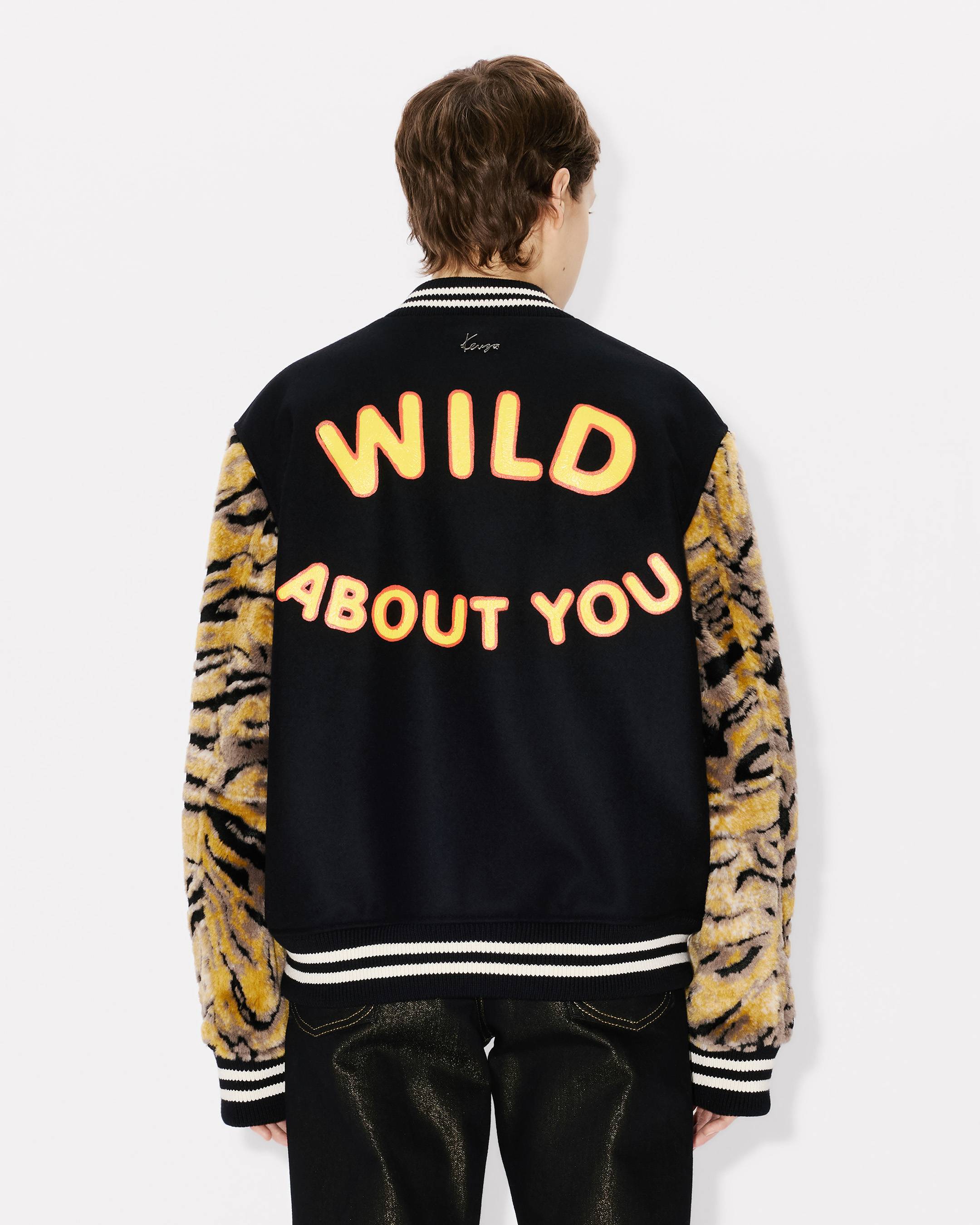KENZO Tiger' genderless printed varsity jacket in virgin wool | KENZO