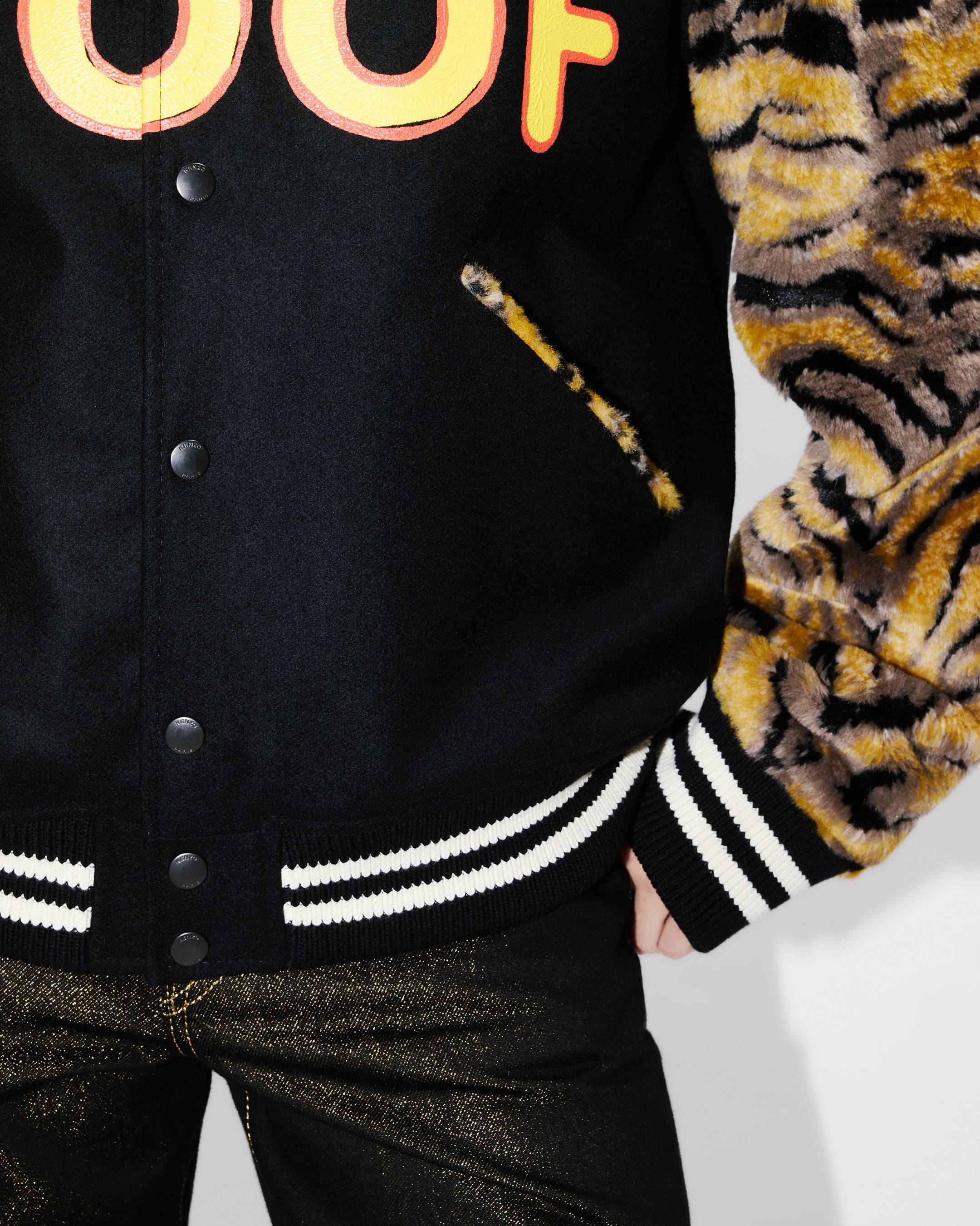 KENZO Tiger' genderless printed varsity jacket in virgin wool