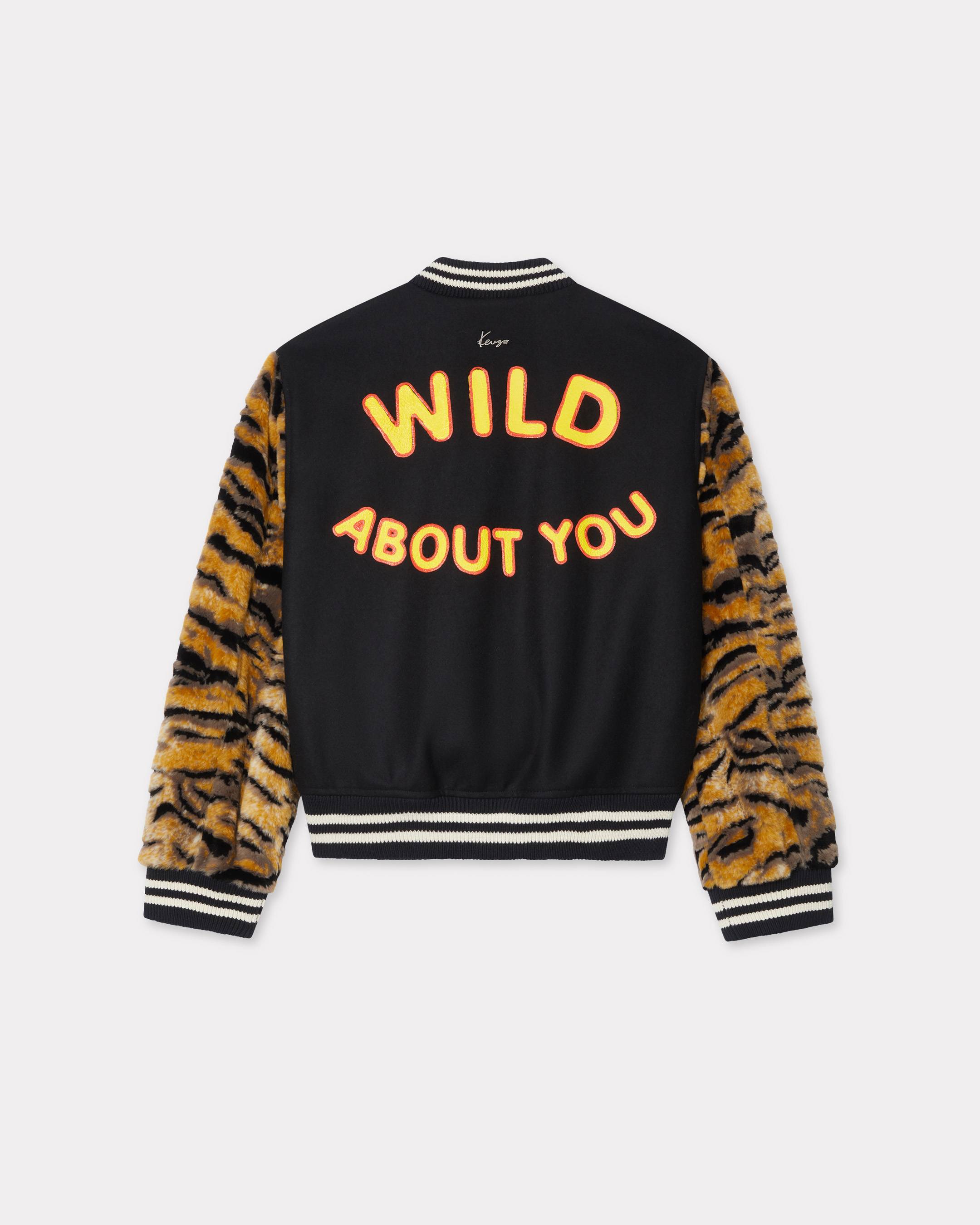 KENZO Tiger' genderless printed varsity jacket in virgin wool