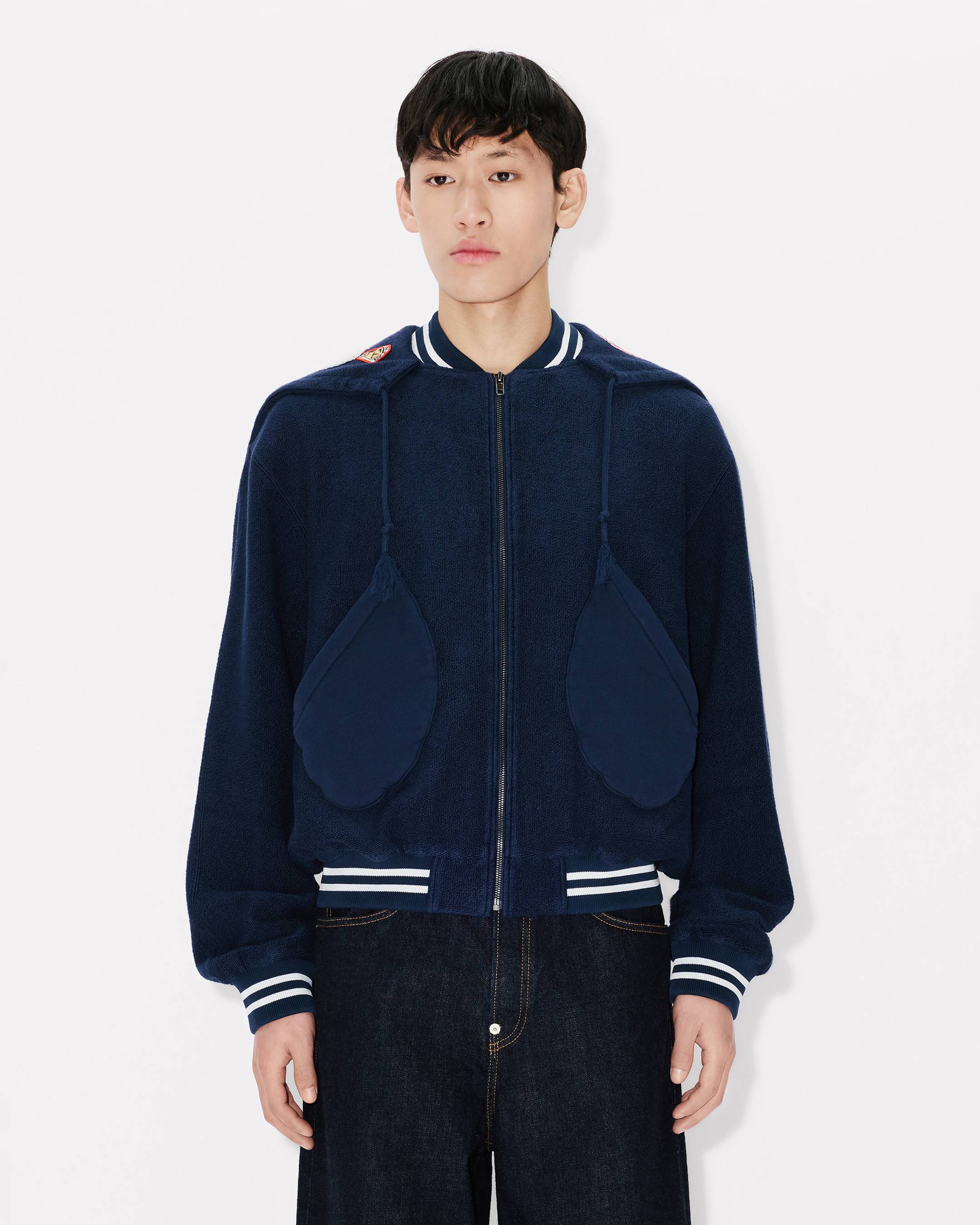 'KENZO Badges' embroidered afterhood blouson in cotton