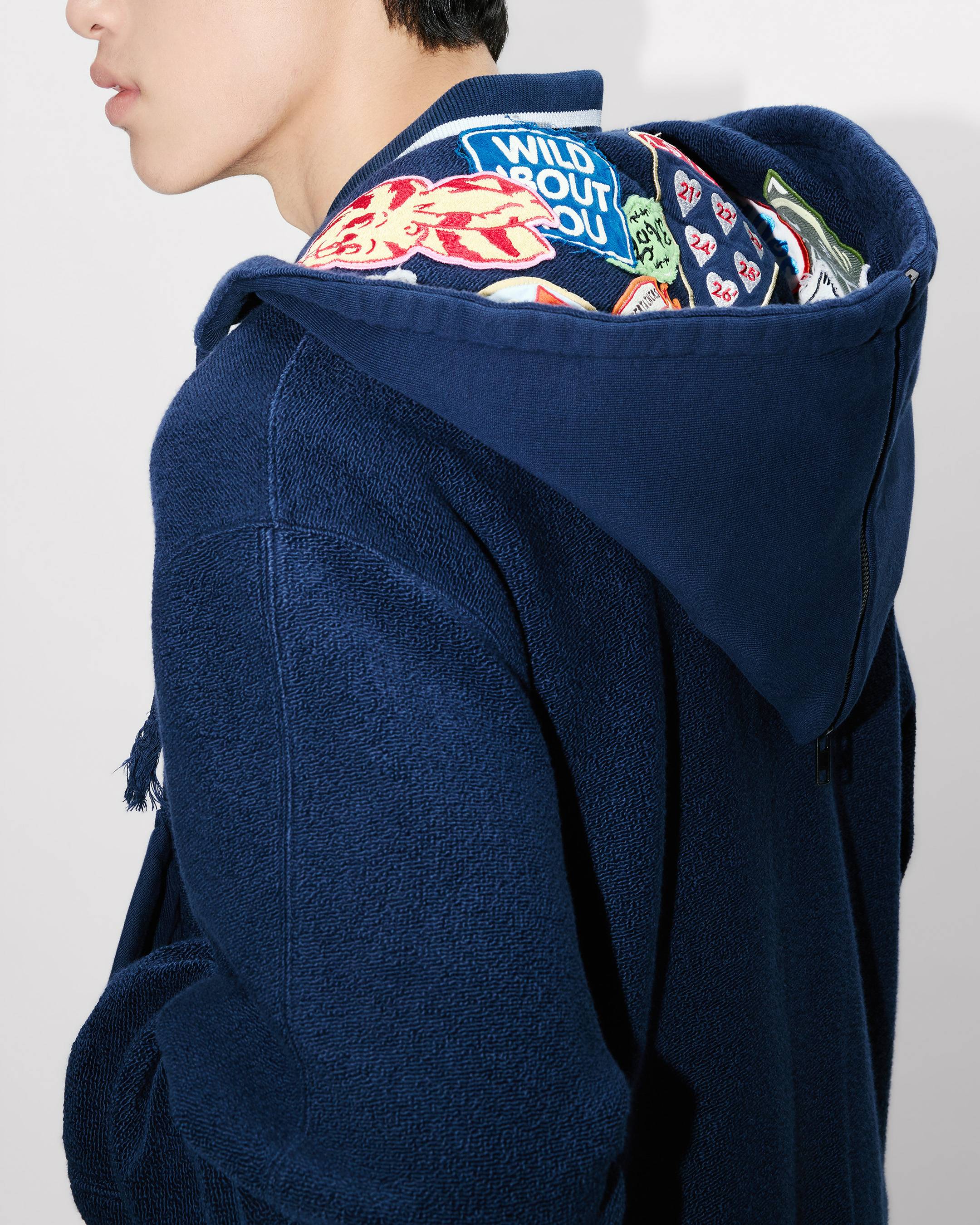'KENZO Badges' embroidered afterhood blouson in cotton