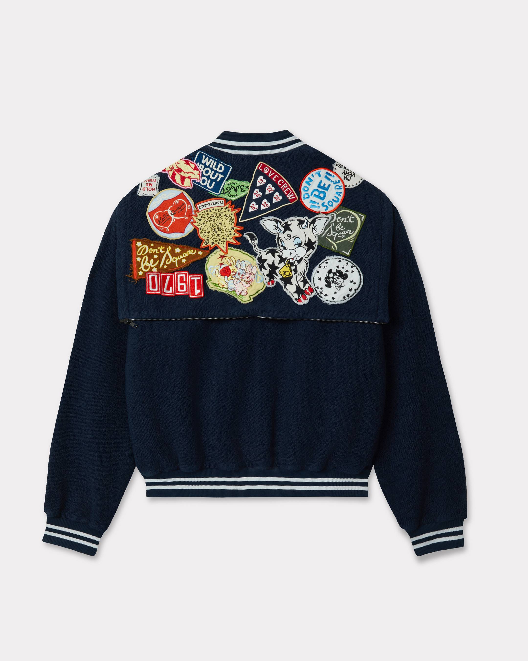 'KENZO Badges' embroidered afterhood blouson in cotton