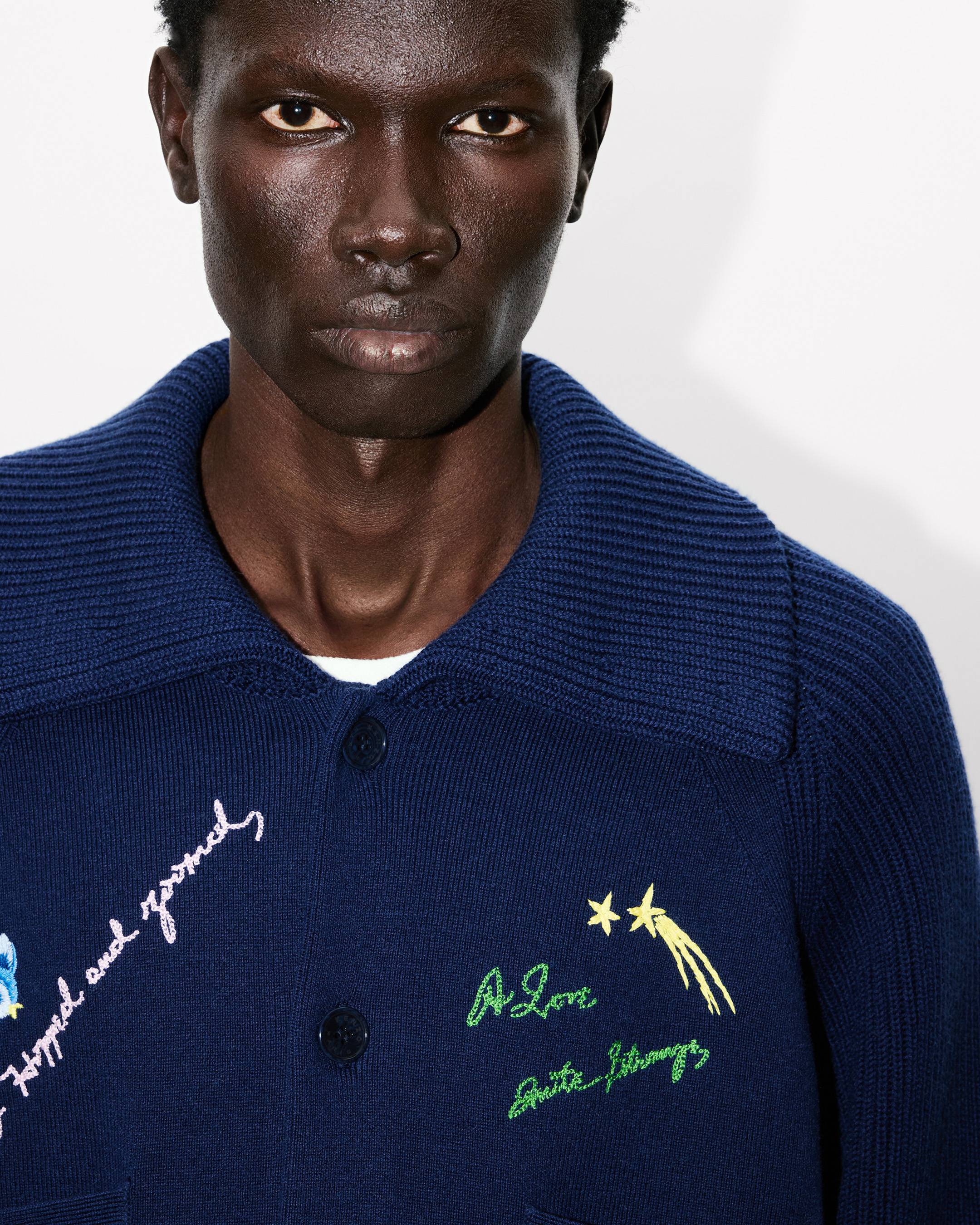 'KENZO Cartoon' embellished cardigan in wool cotton