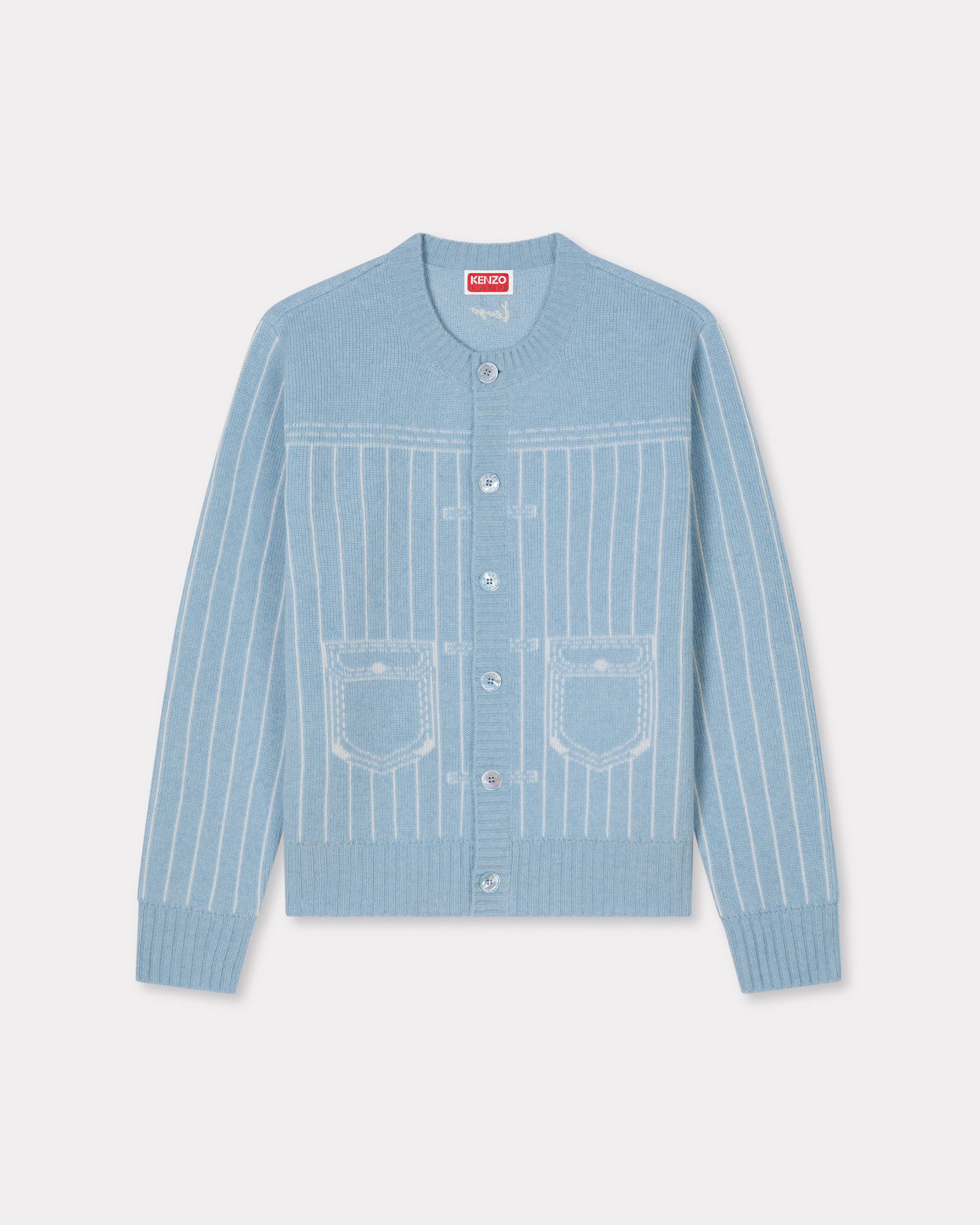 'KENZO Trompe L'oeil' cardigan in cotton wool