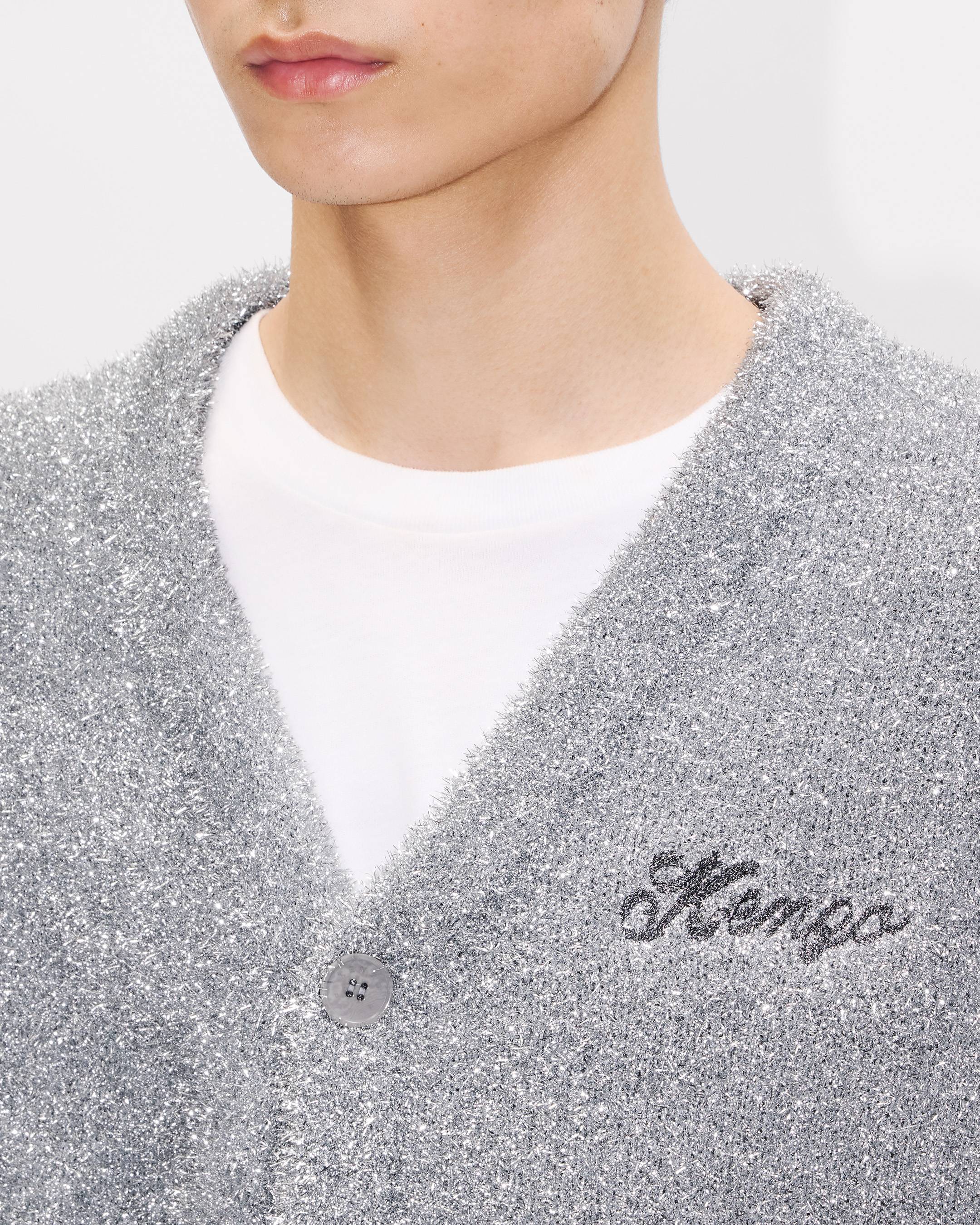 'KENZO Winter Holidays' tinsel cardigan in mixed wool