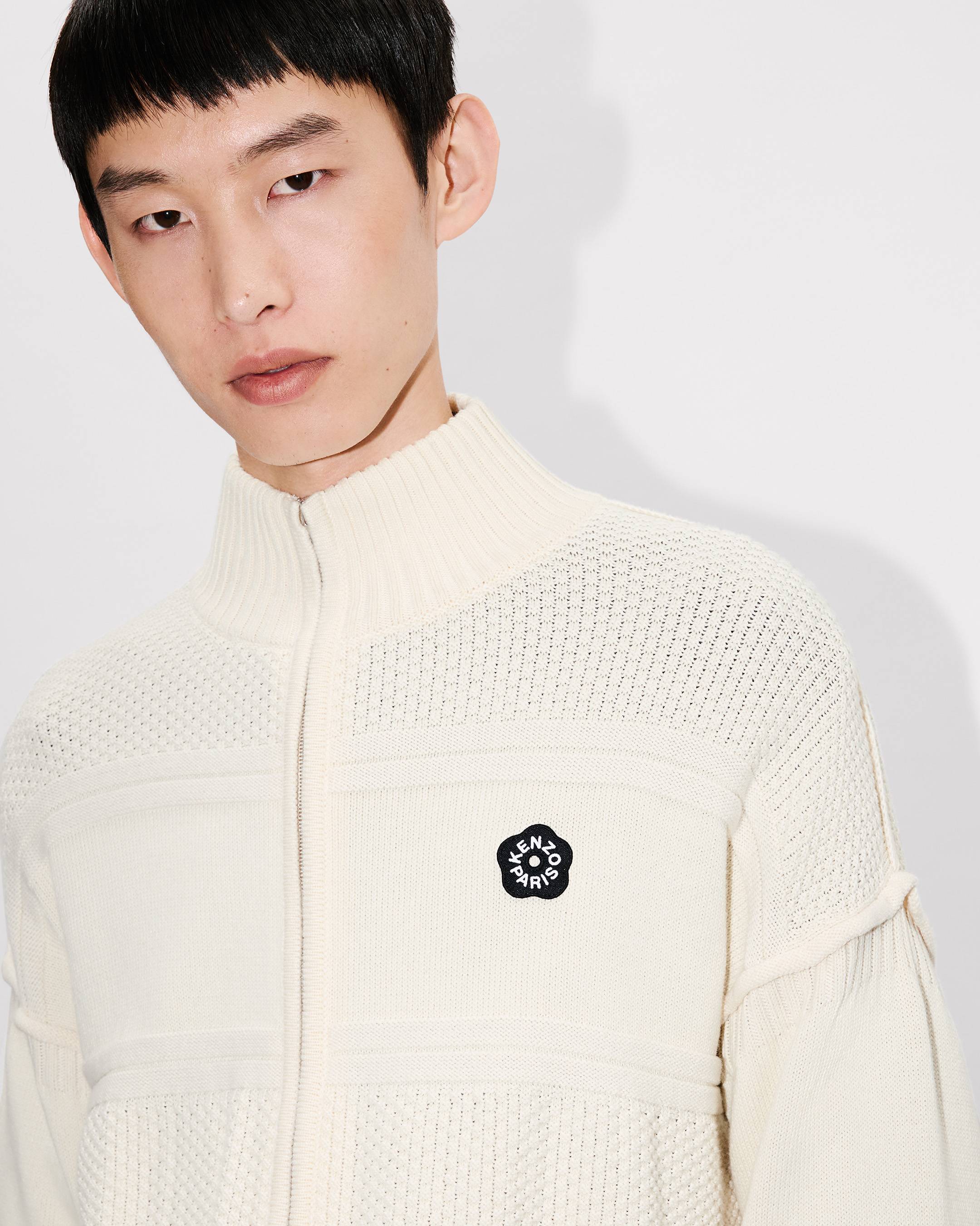 'Boke Flower 2.0' embroidered cardigan in cotton and wool