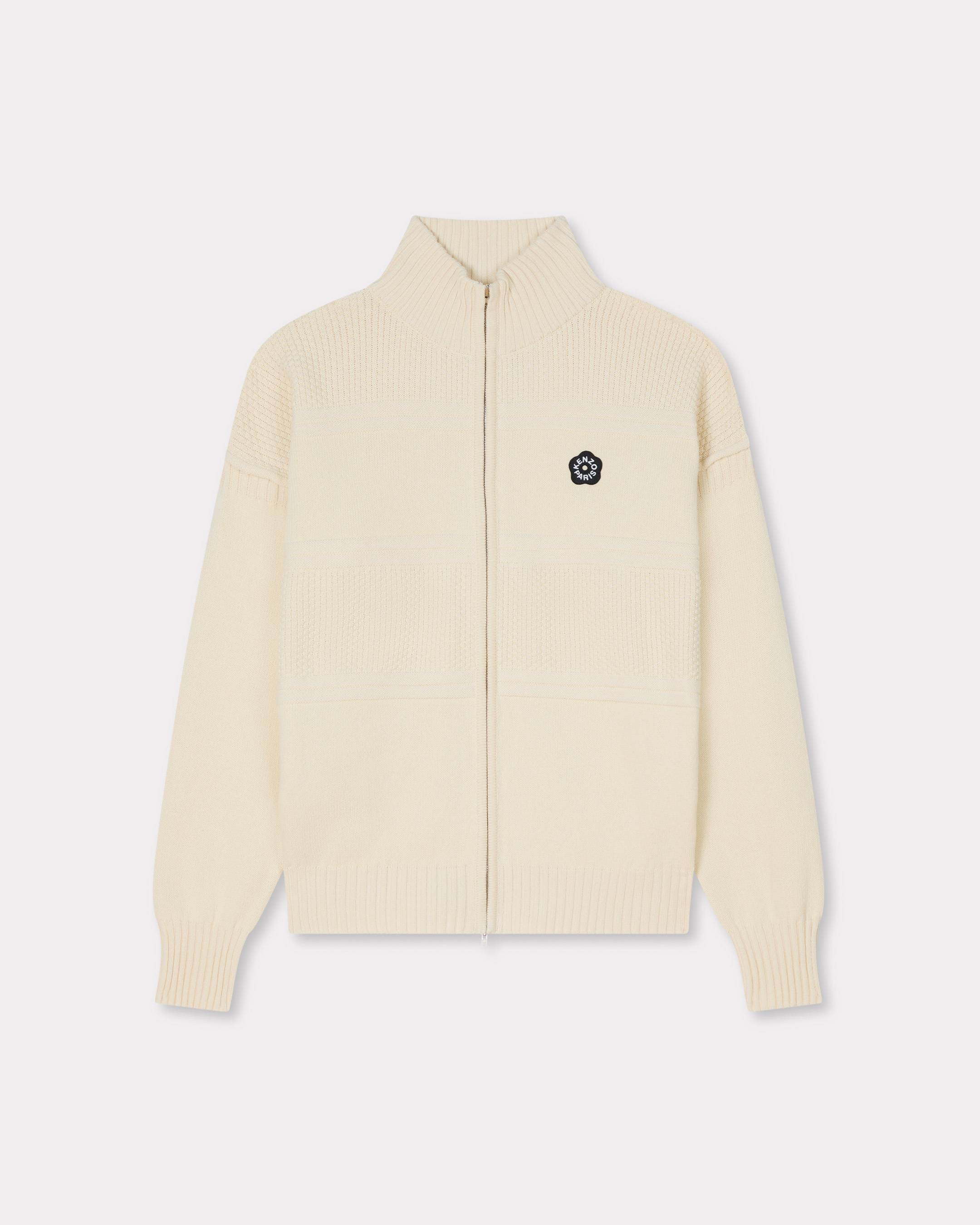 KENZO 'Boke Flower 2.0' Embroidered Cardigan , Man, Off White, Size Xxl,