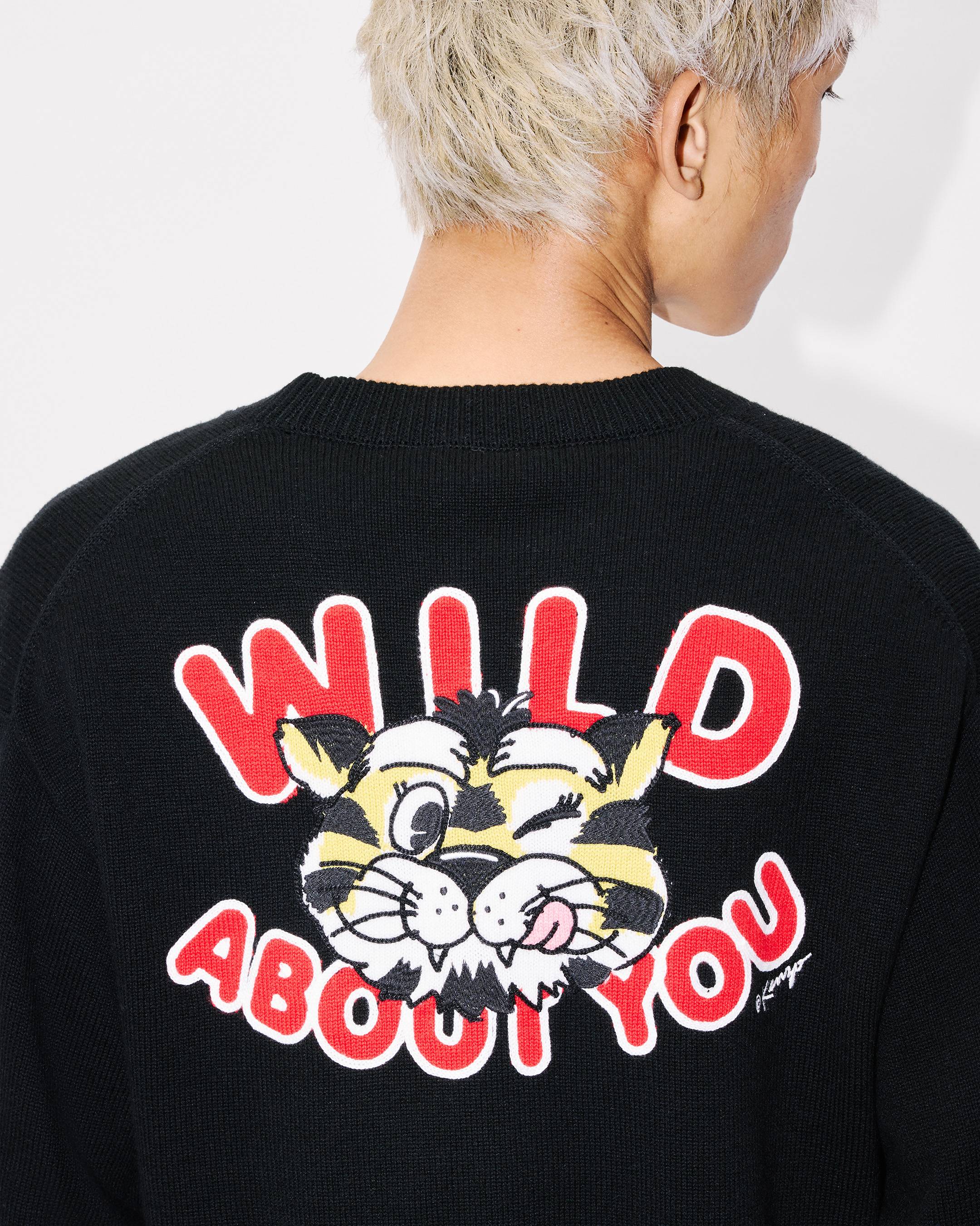 'KENZO Wild Tiger' cardigan in wool cotton