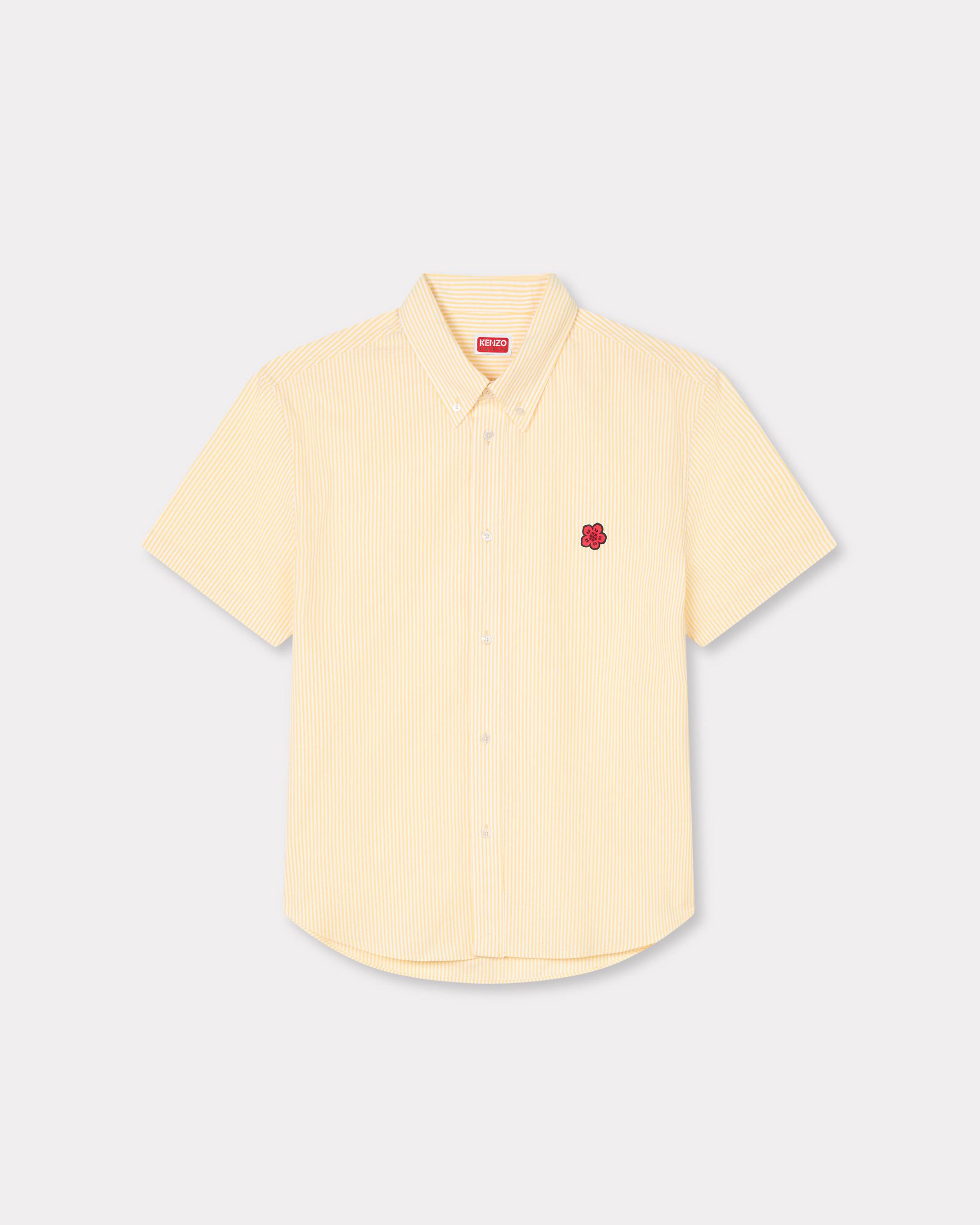 Kurz&auml;rmeliges Hemd &bdquo;Boke Flower&ldquo; aus Seersucker-Baumwolle
