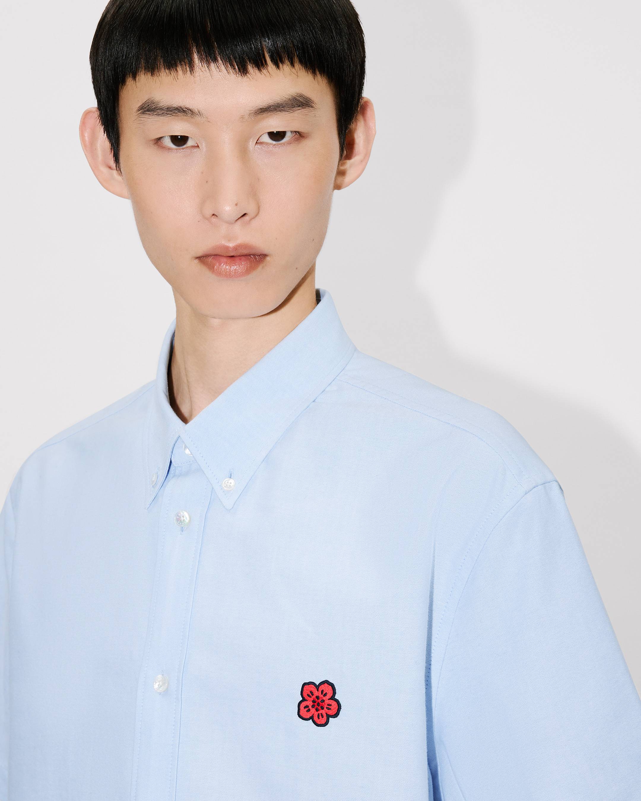 Kurz&auml;rmeliges Hemd &bdquo;Boke Flower&ldquo; aus Oxford-Baumwolle