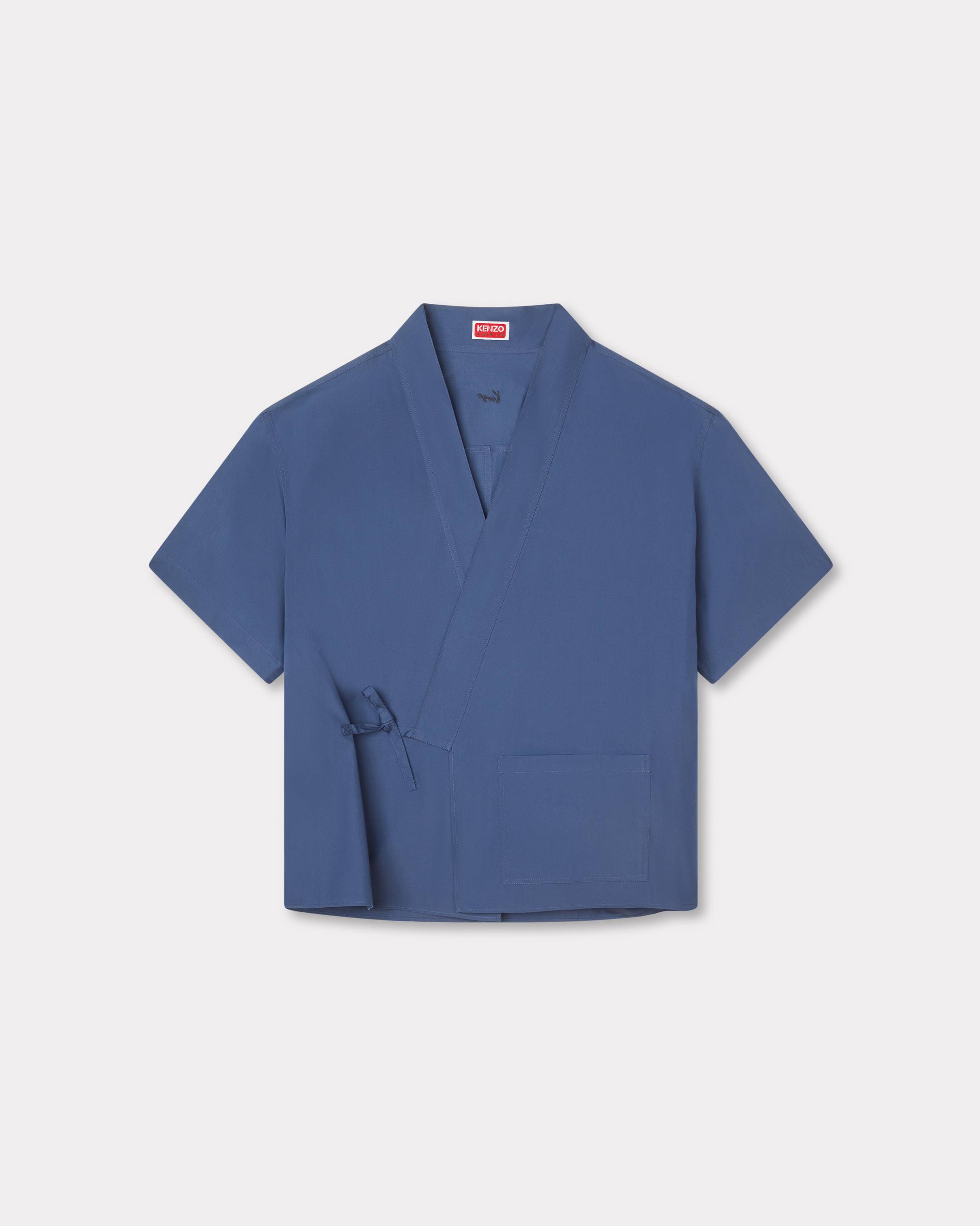 Kimono short sleeve shirt in cotton