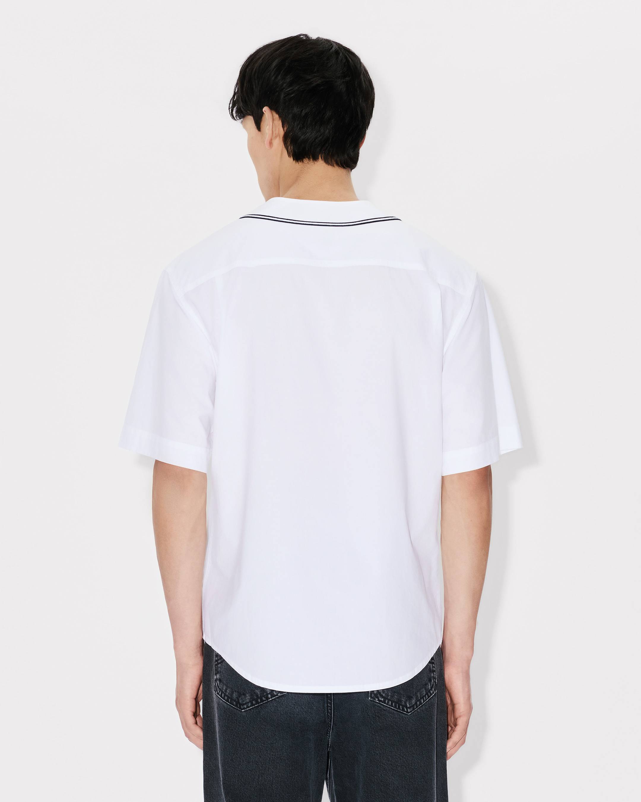 'Boke Flower 2.0' baseball short sleeve shirt in cotton poplin