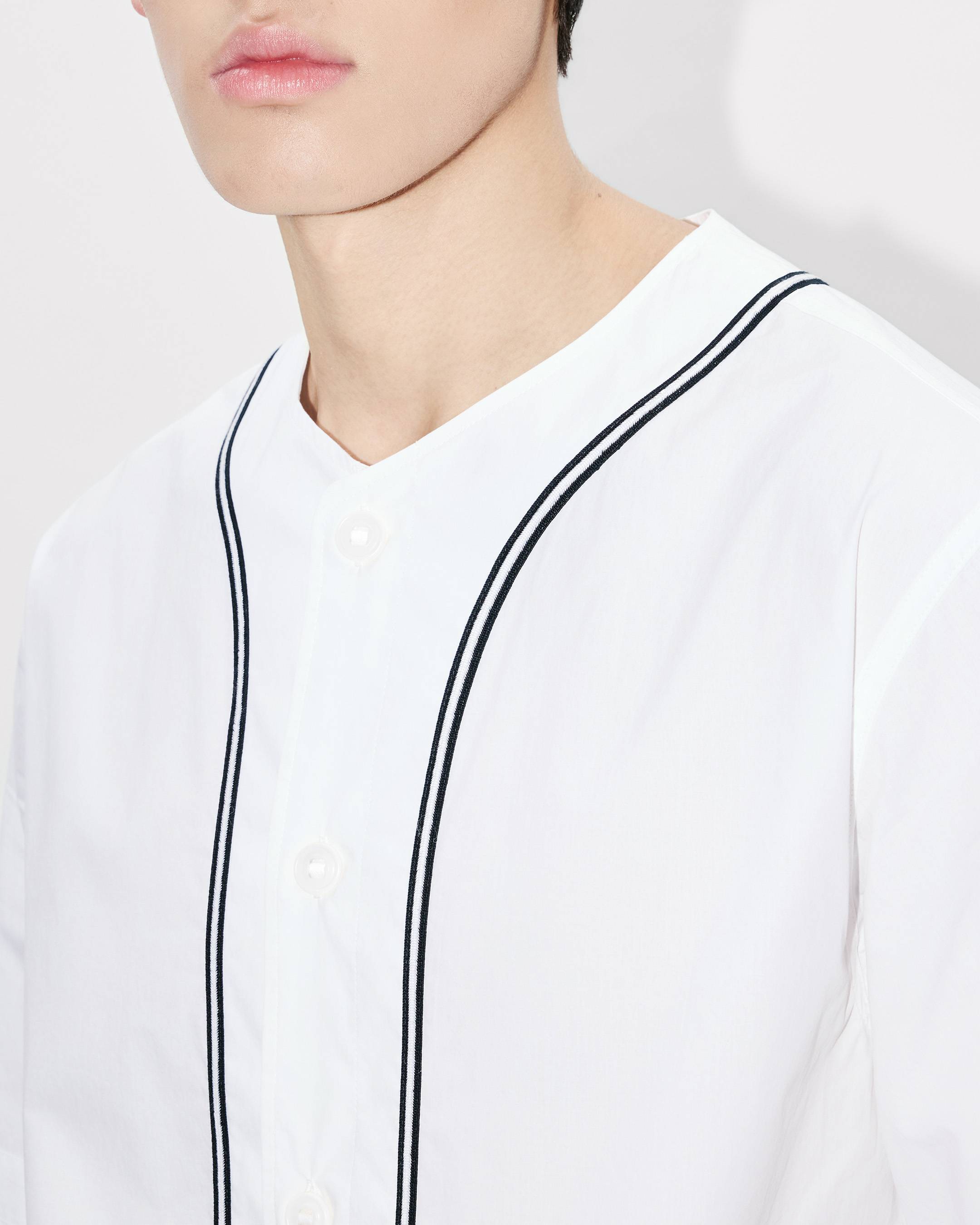 'Boke Flower 2.0' baseball short sleeve shirt in cotton poplin