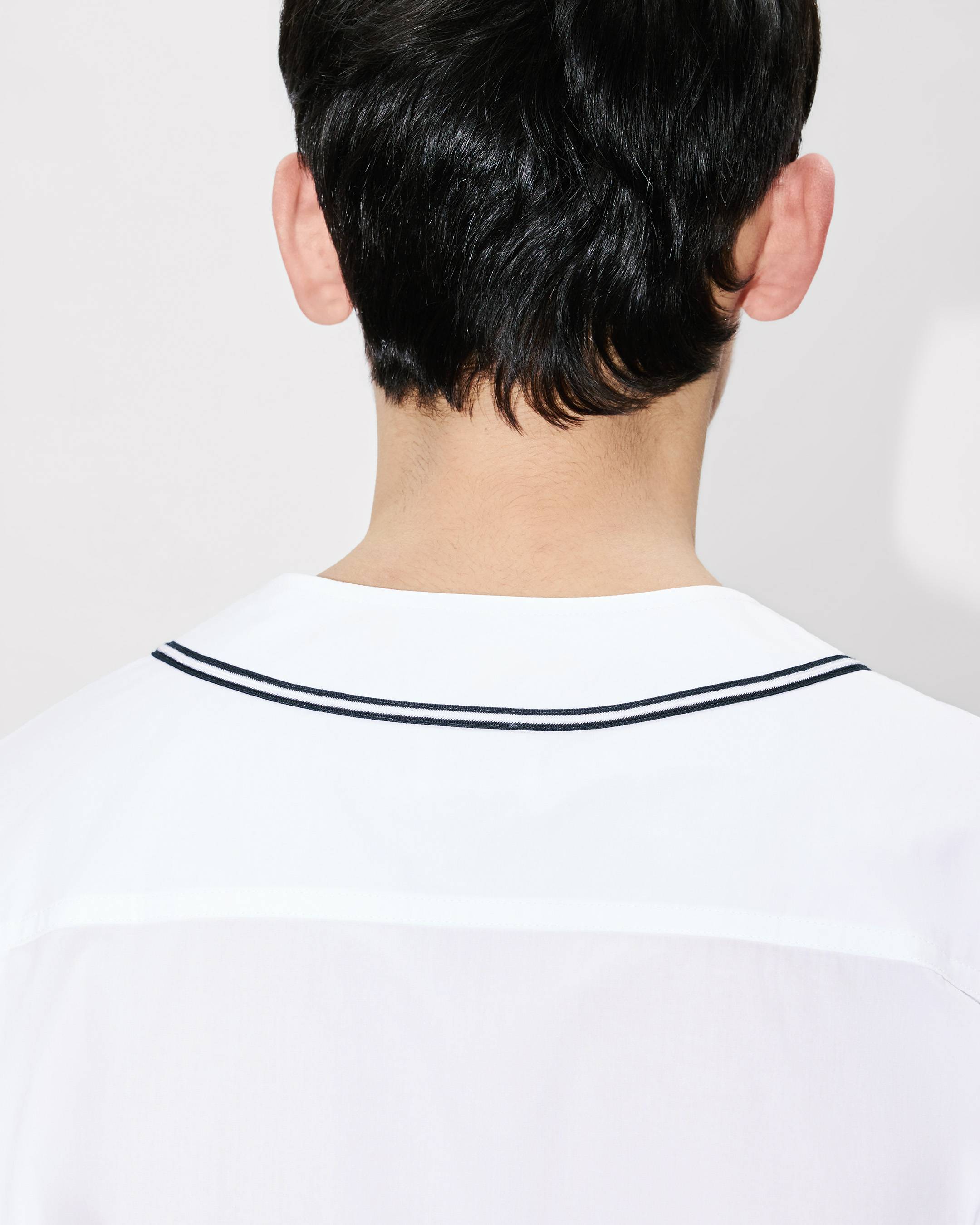 'Boke Flower 2.0' baseball short sleeve shirt in cotton poplin