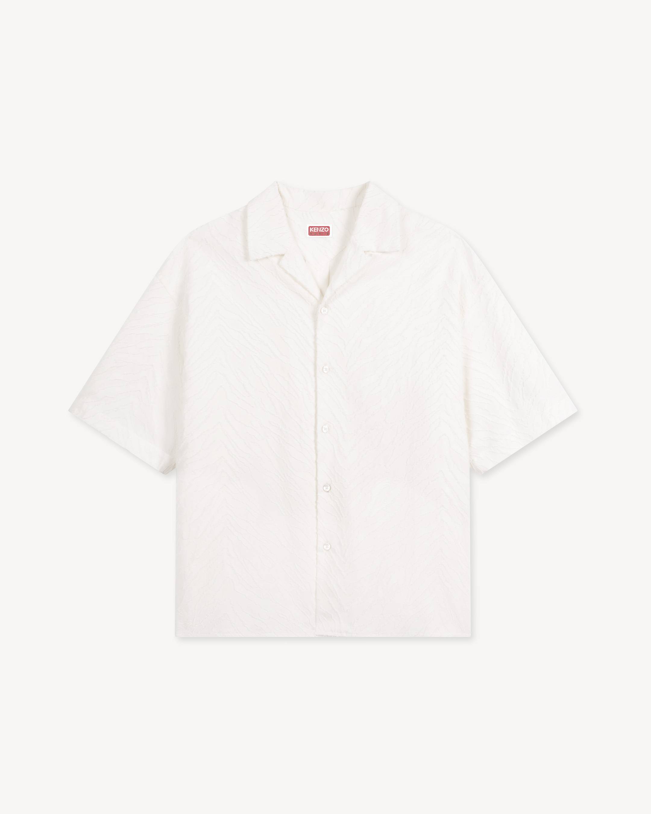 KENZO Tiger' hawaiian short sleeve shirt in cotton jacquard
