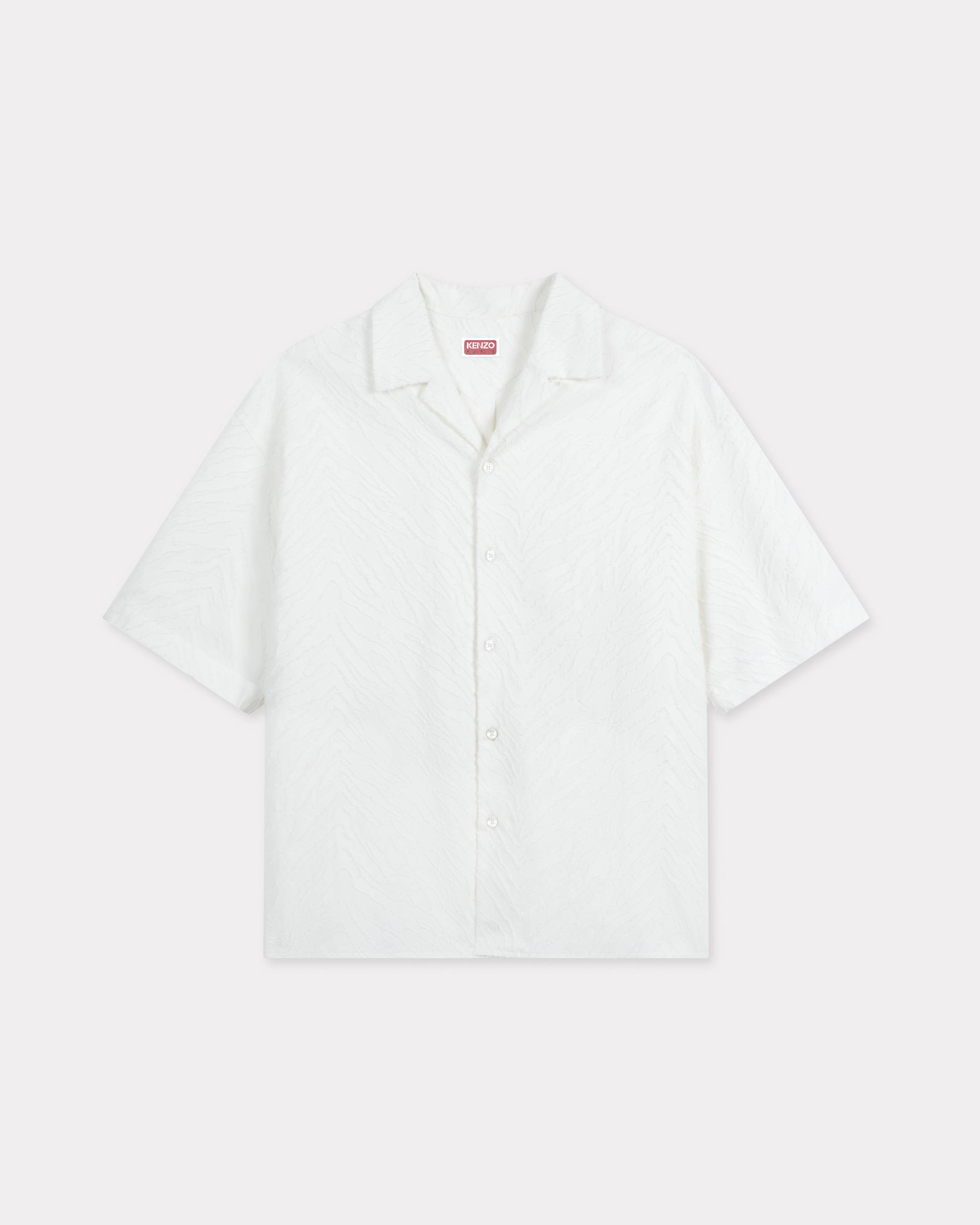 KENZO Tiger' hawaiian short sleeve shirt in cotton jacquard