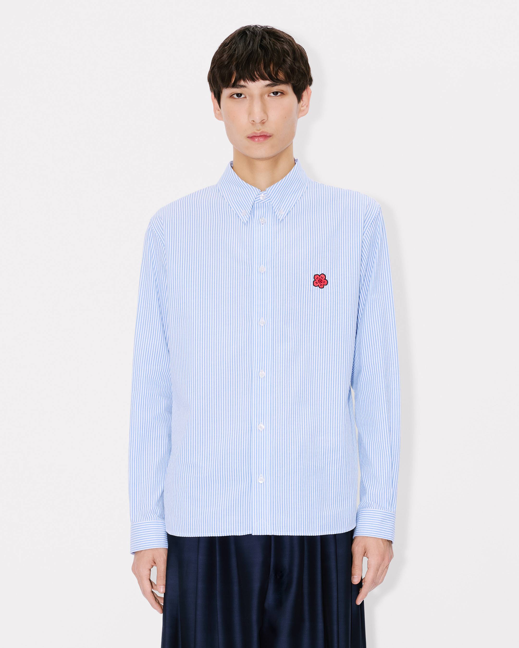 Camisa informal de seersucker y algod&oacute;n bordada 'Boke Flower'