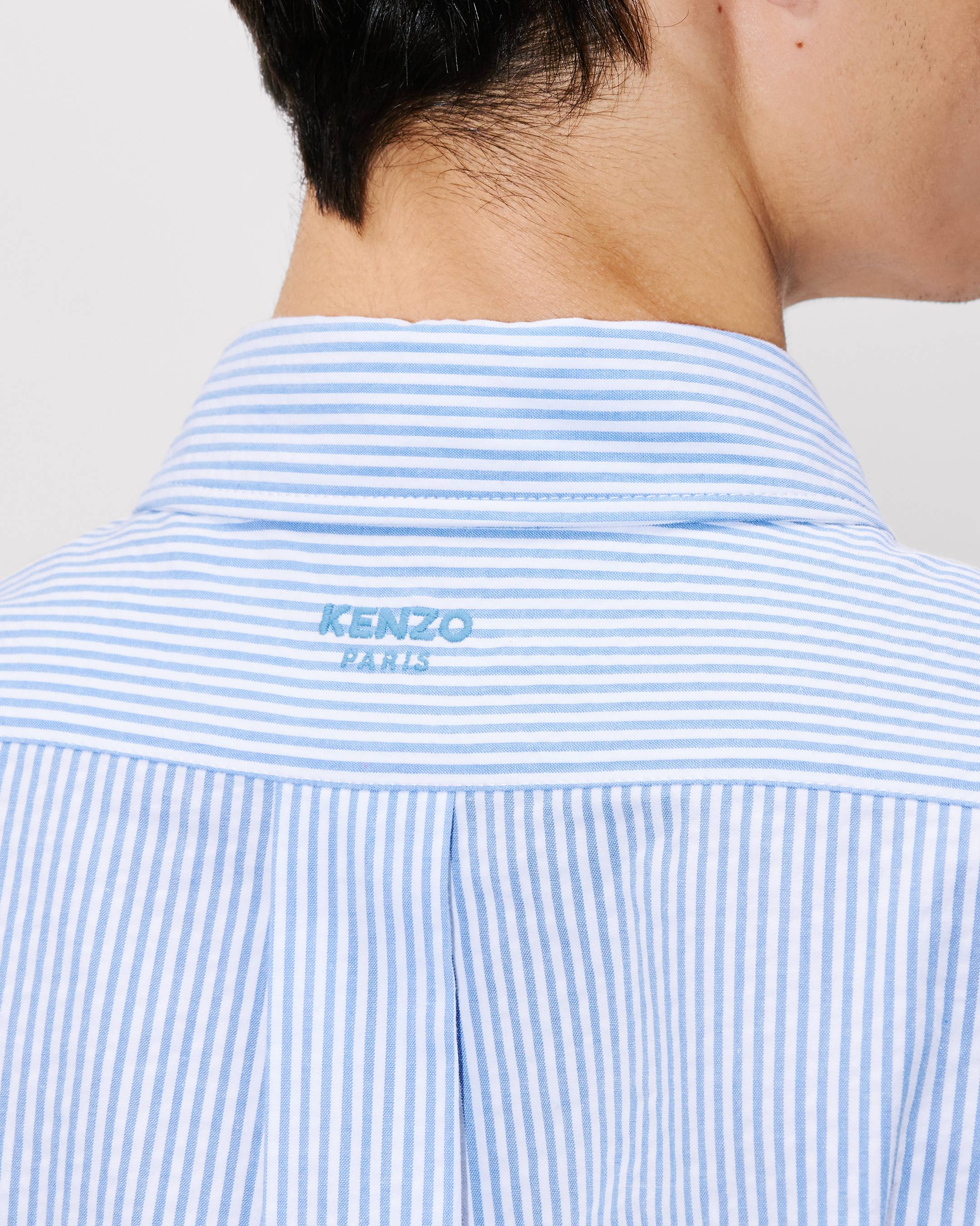 Camisa informal de seersucker y algod&oacute;n bordada 'Boke Flower'